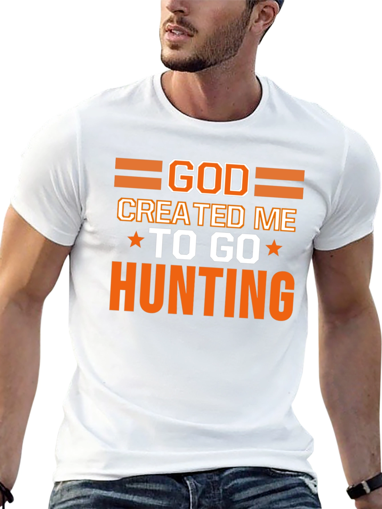God Created Me to Go Hunting T-Shirt
