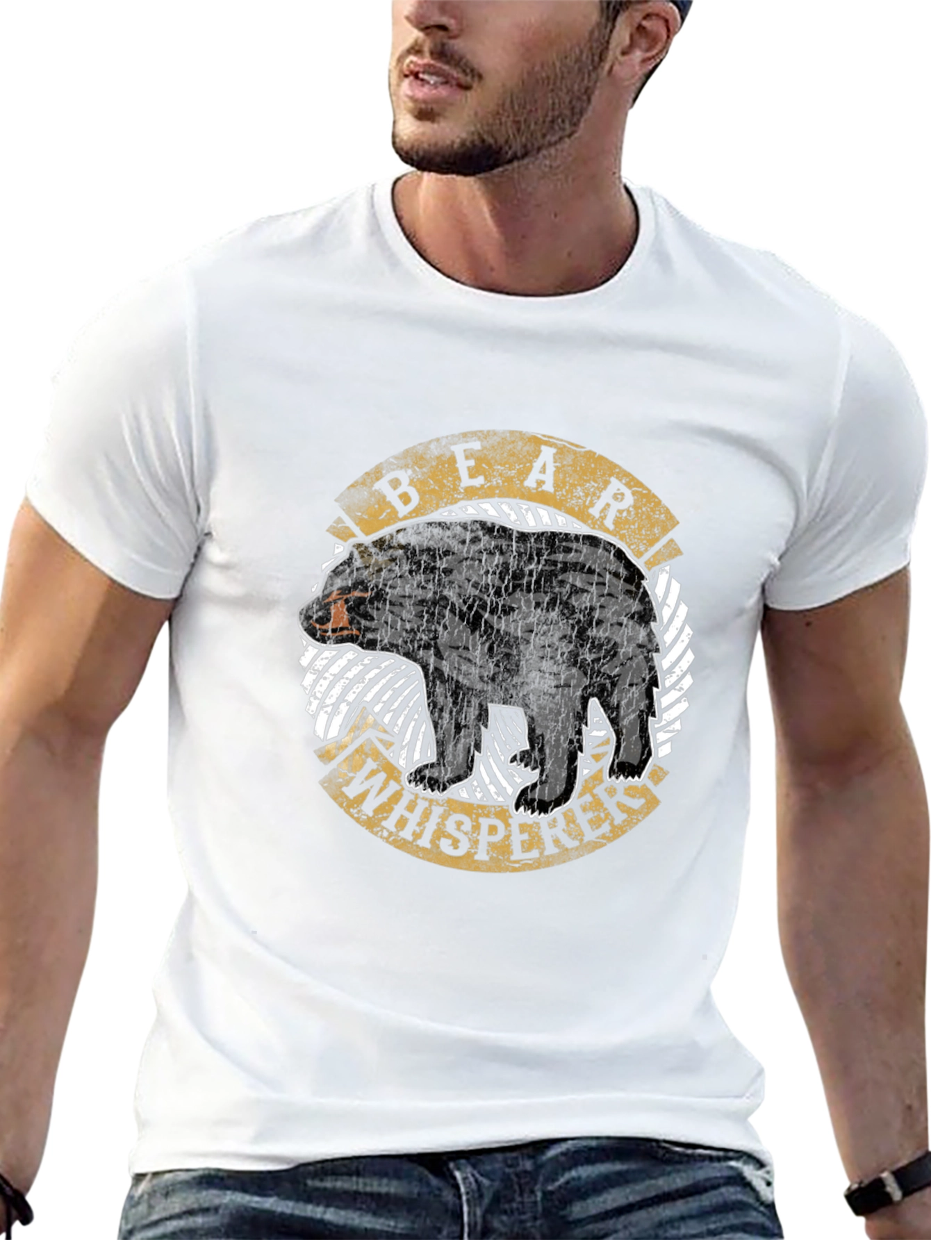 Bear Whisperer Graphic T-Shirt - Black