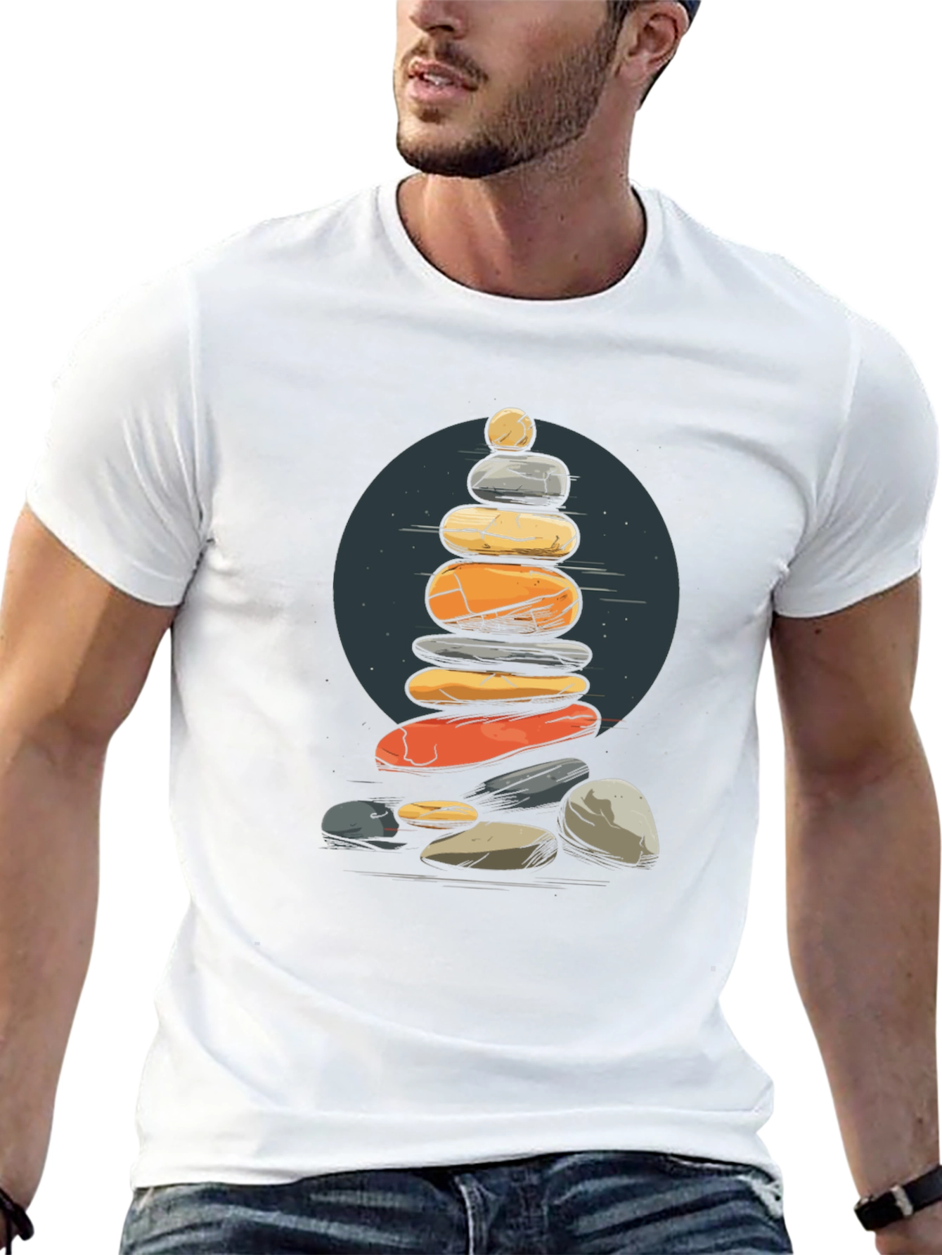 Stacked Stones Graphic Tee - Relaxed Fit
