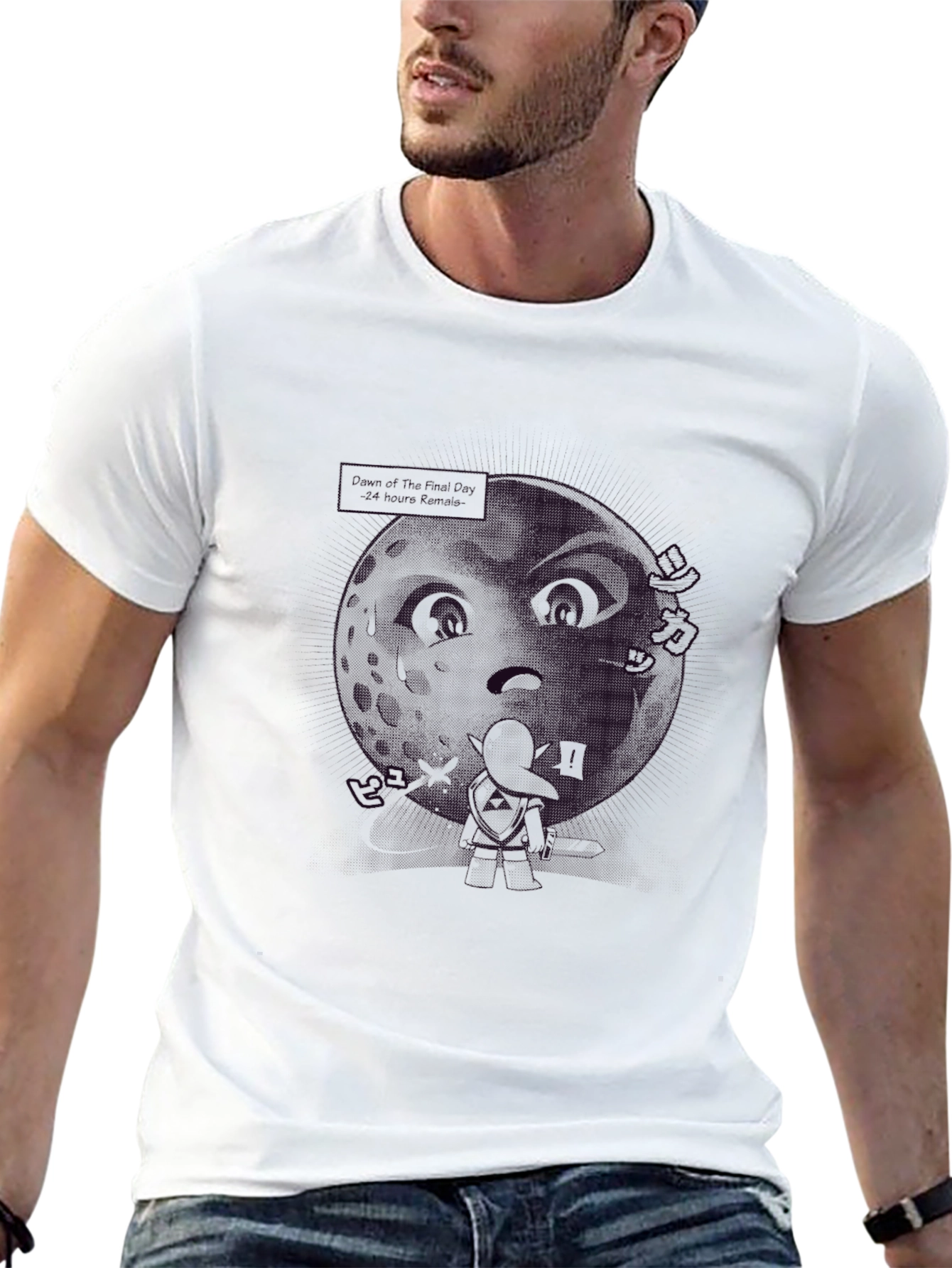 Graphic Print Mens Black T-Shirt