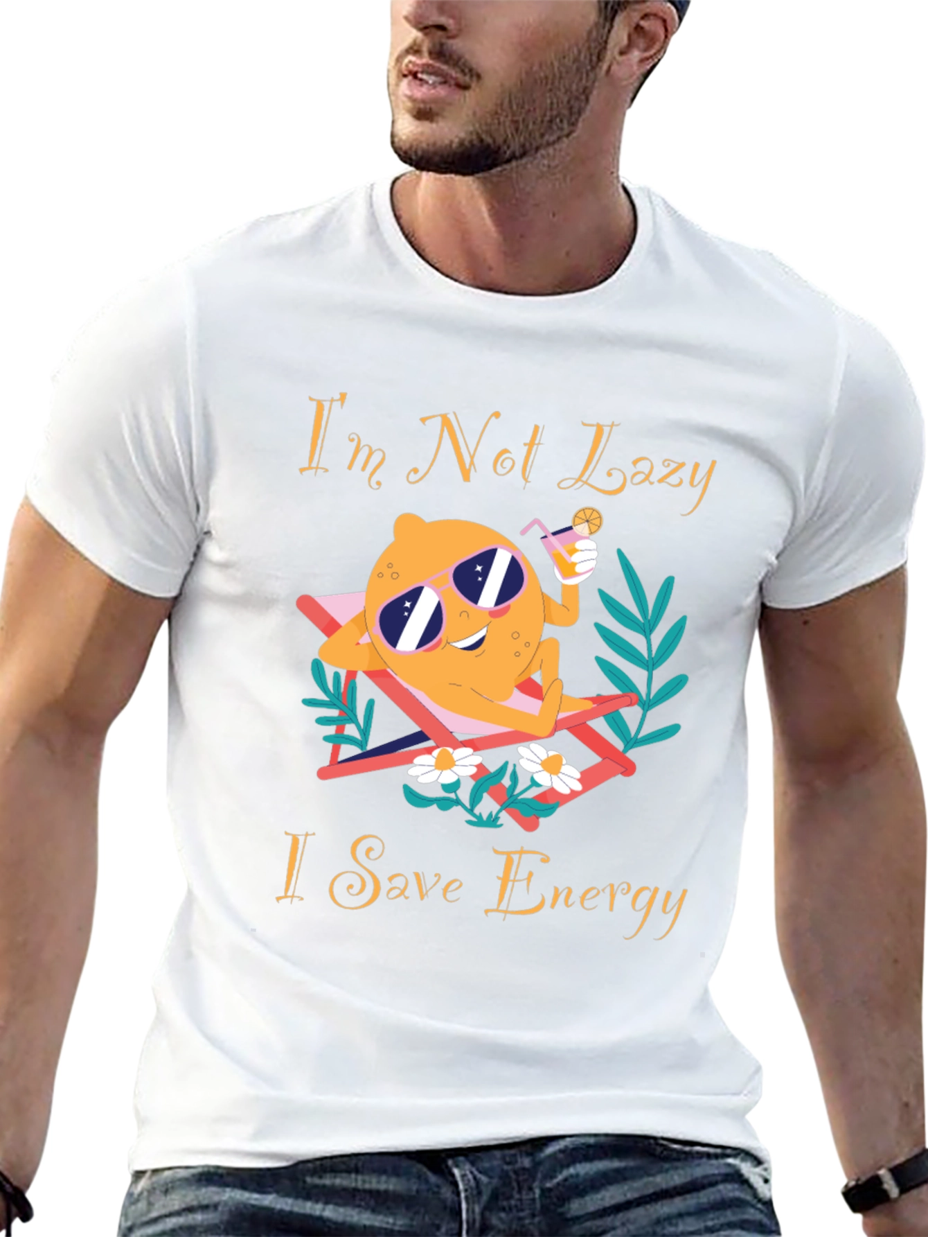 Im Not Lazy I Save Energy Graphic T-Shirt