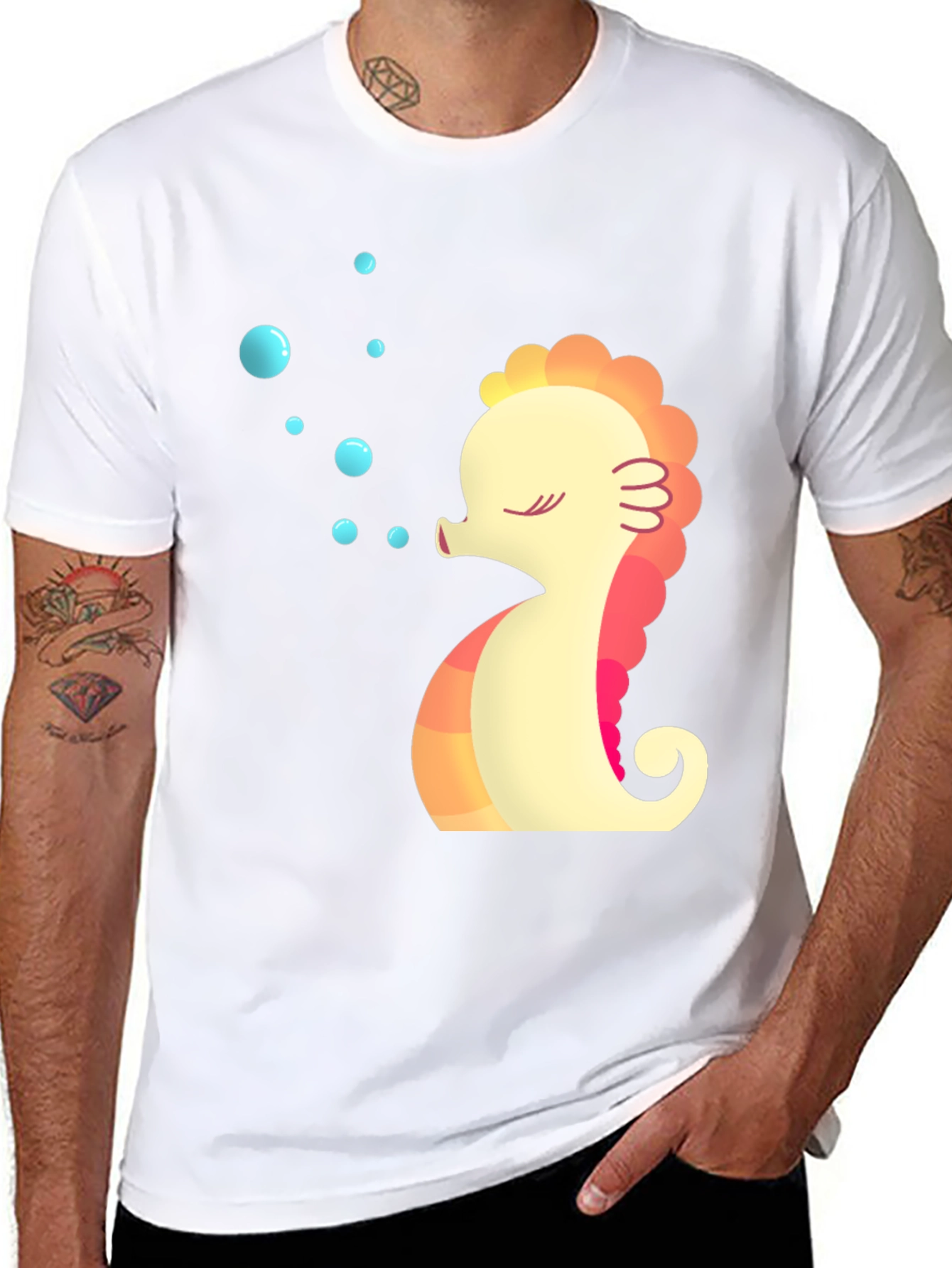 Seahorse Bubble T-Shirt - Cute Sea Life Tee