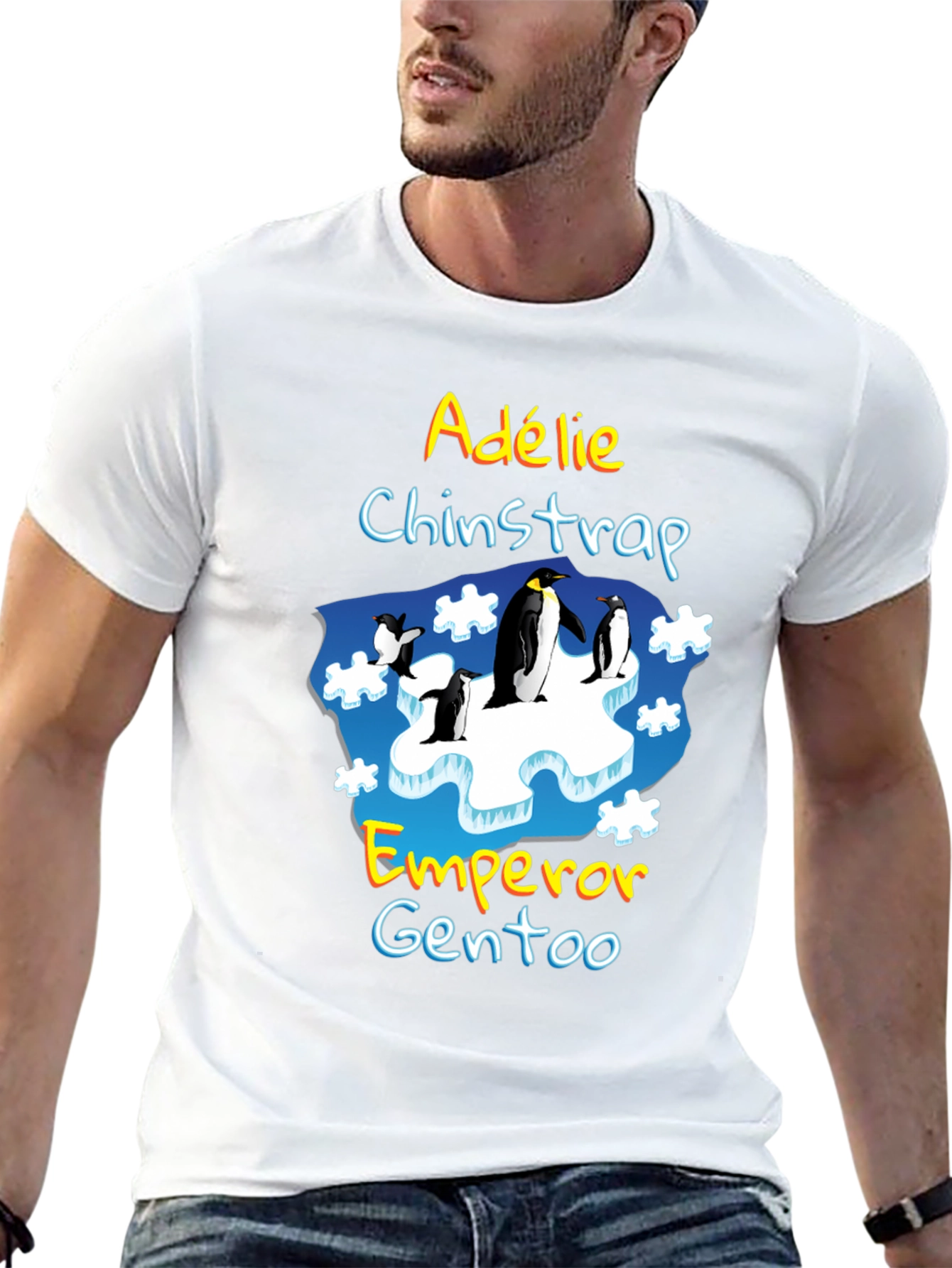 Penguin Species T-Shirt - Adélie Chinstrap Emperor Gentoo