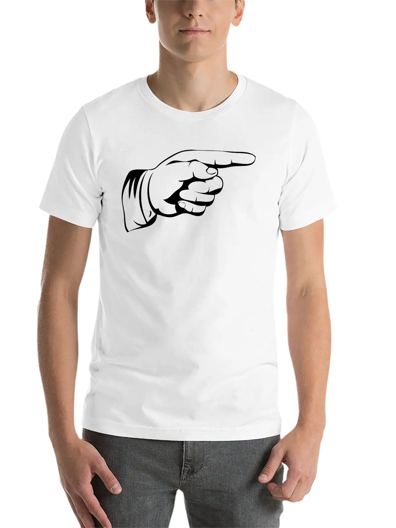 Hand Point Unisex Casual T-Shirt – Clean Design For Daily Comfort