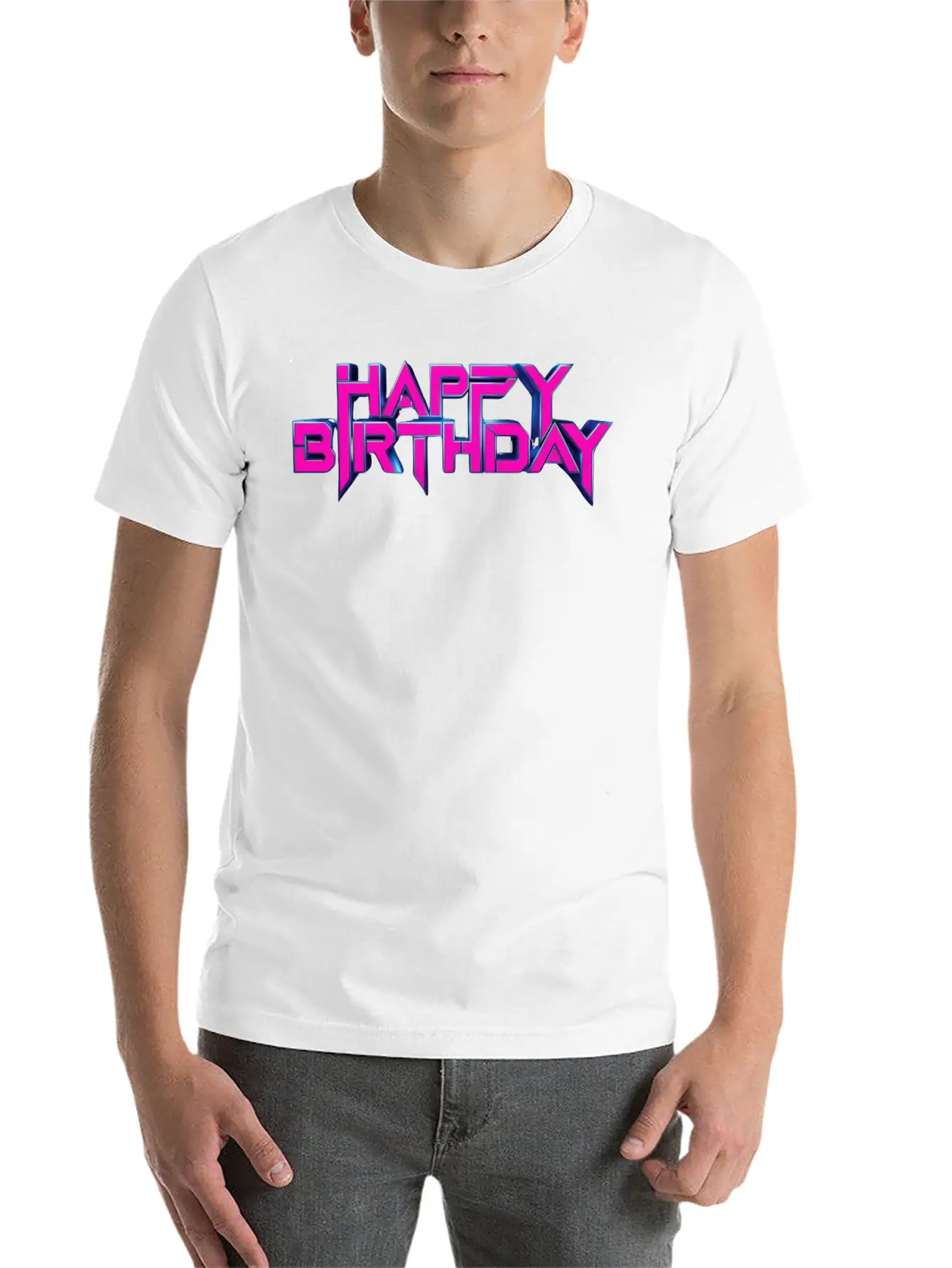 Happy Birthday Unisex Casual T-Shirt – Clean Design For Daily Comfort
