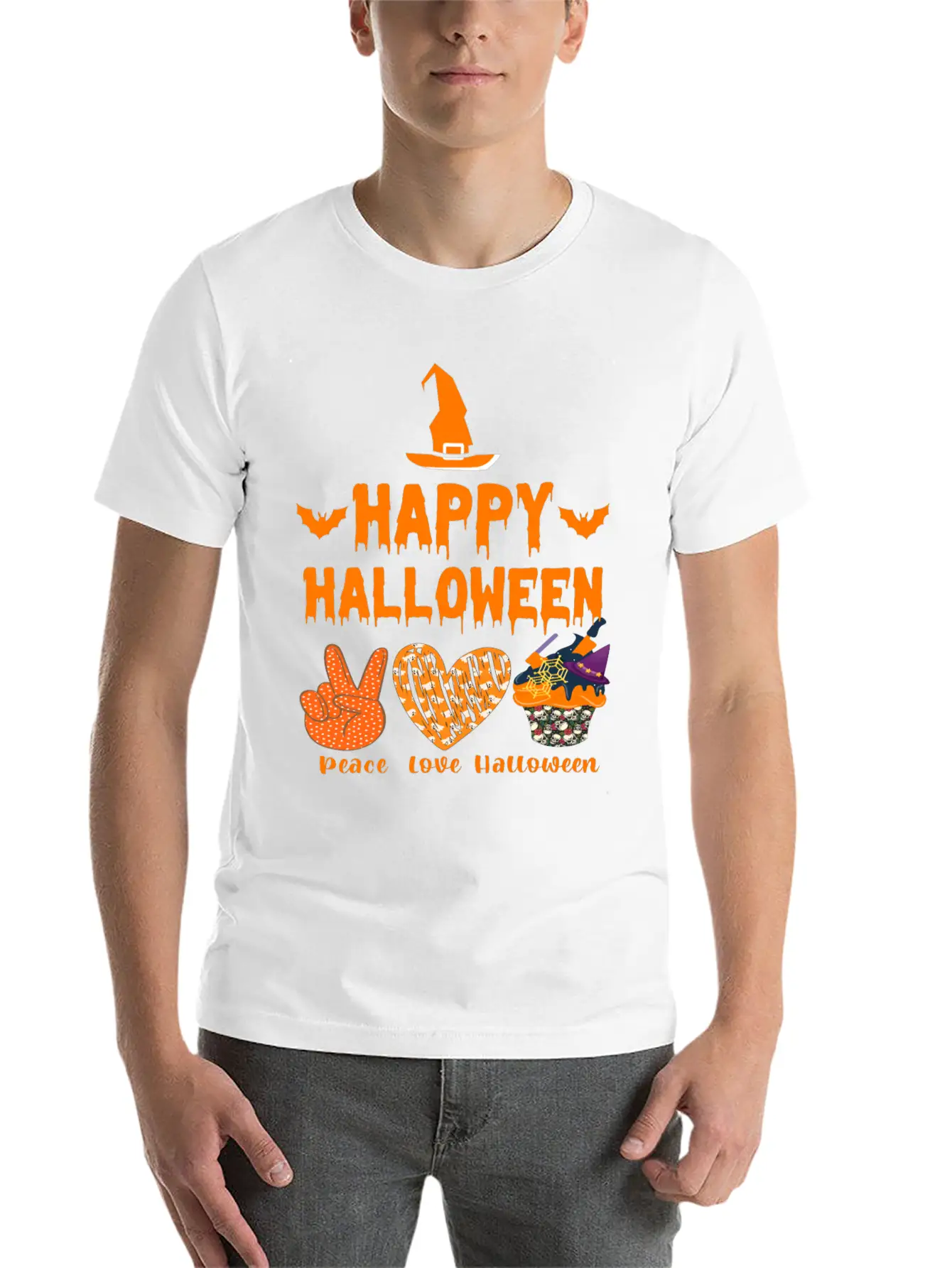 Happy Halloween Unisex Casual T-Shirt – Clean Design For Daily Comfort