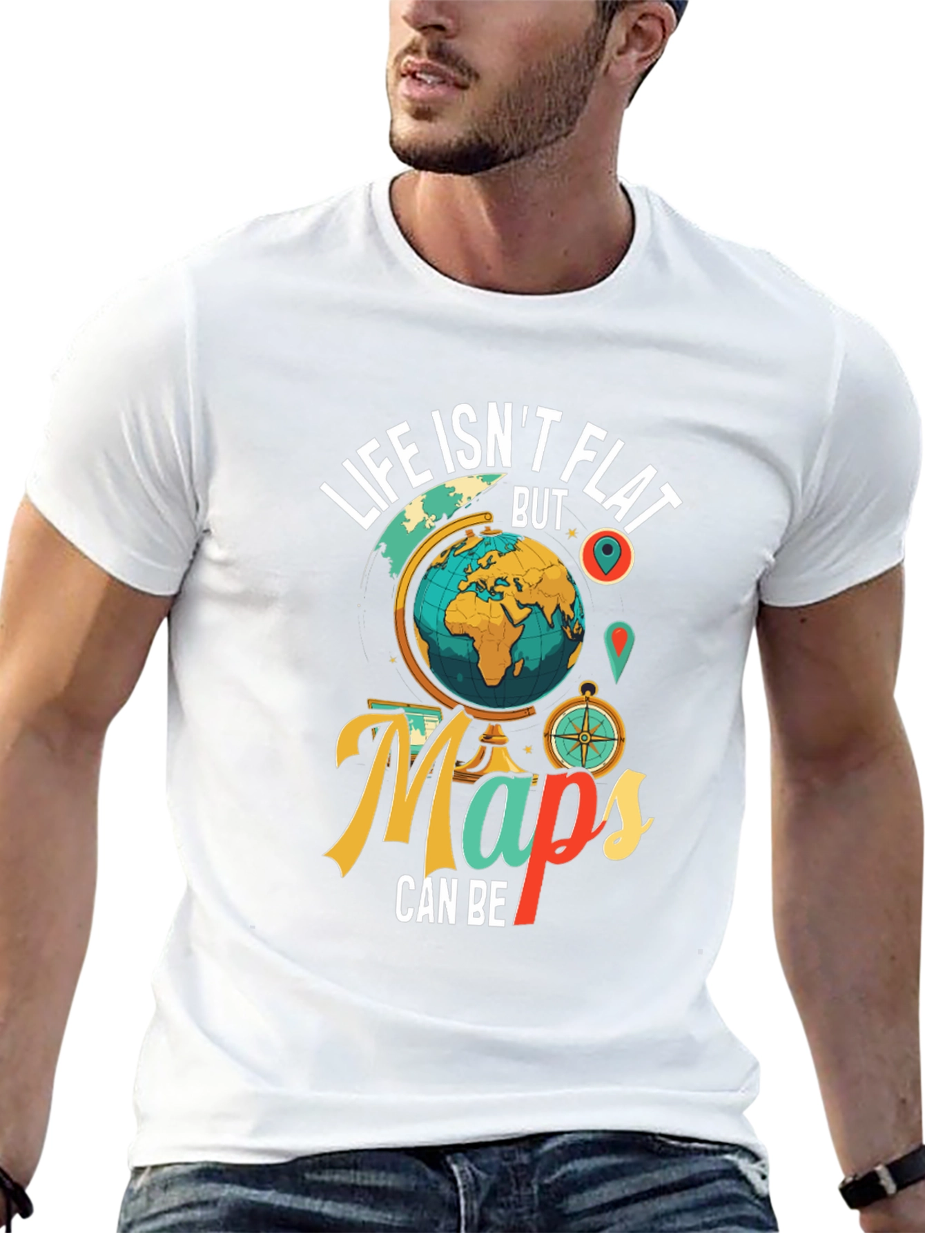 Life Isnt Flat Globe Graphic Tee