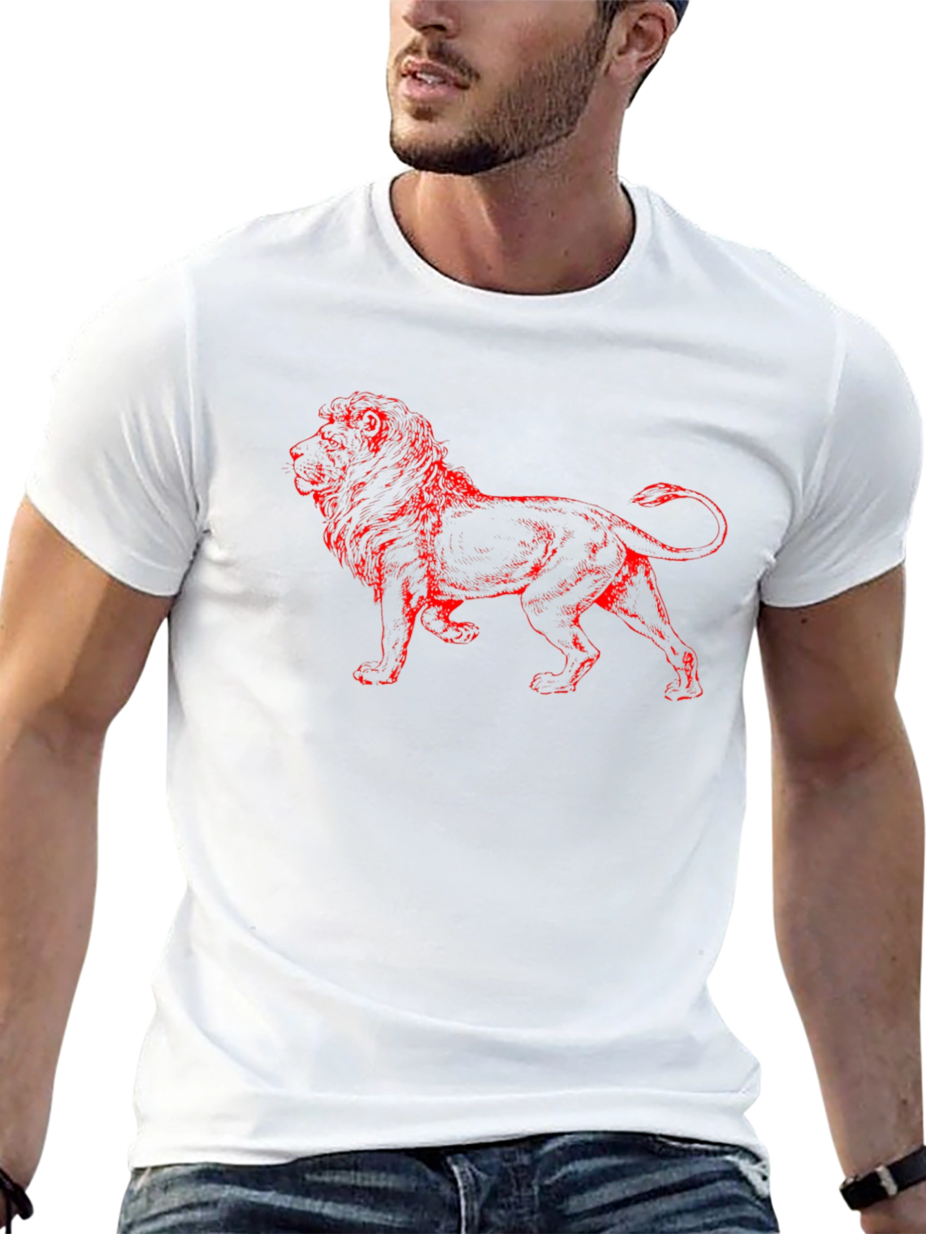 Lion Graphic Black Tee