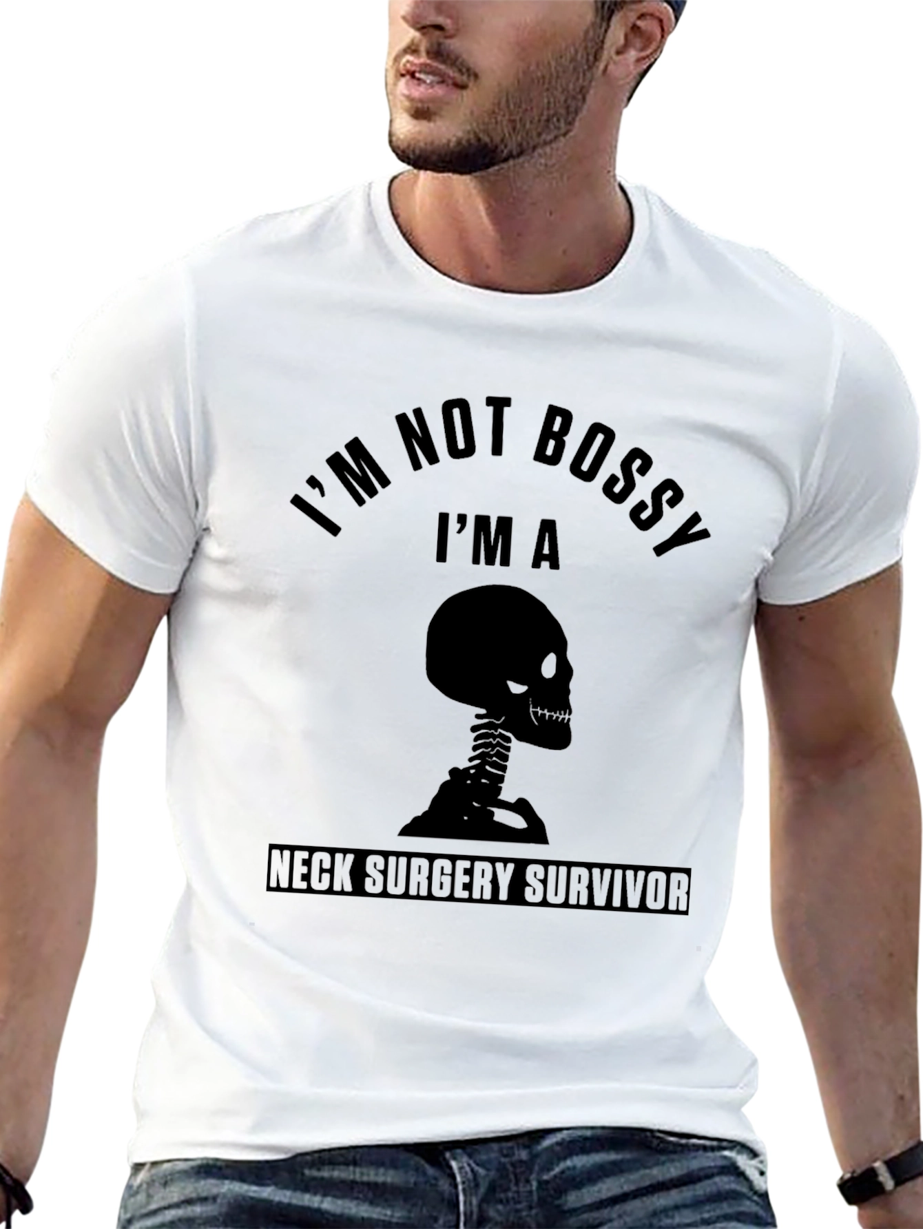 Im Not Bossy Neck Surgery Survivor Black T-Shirt