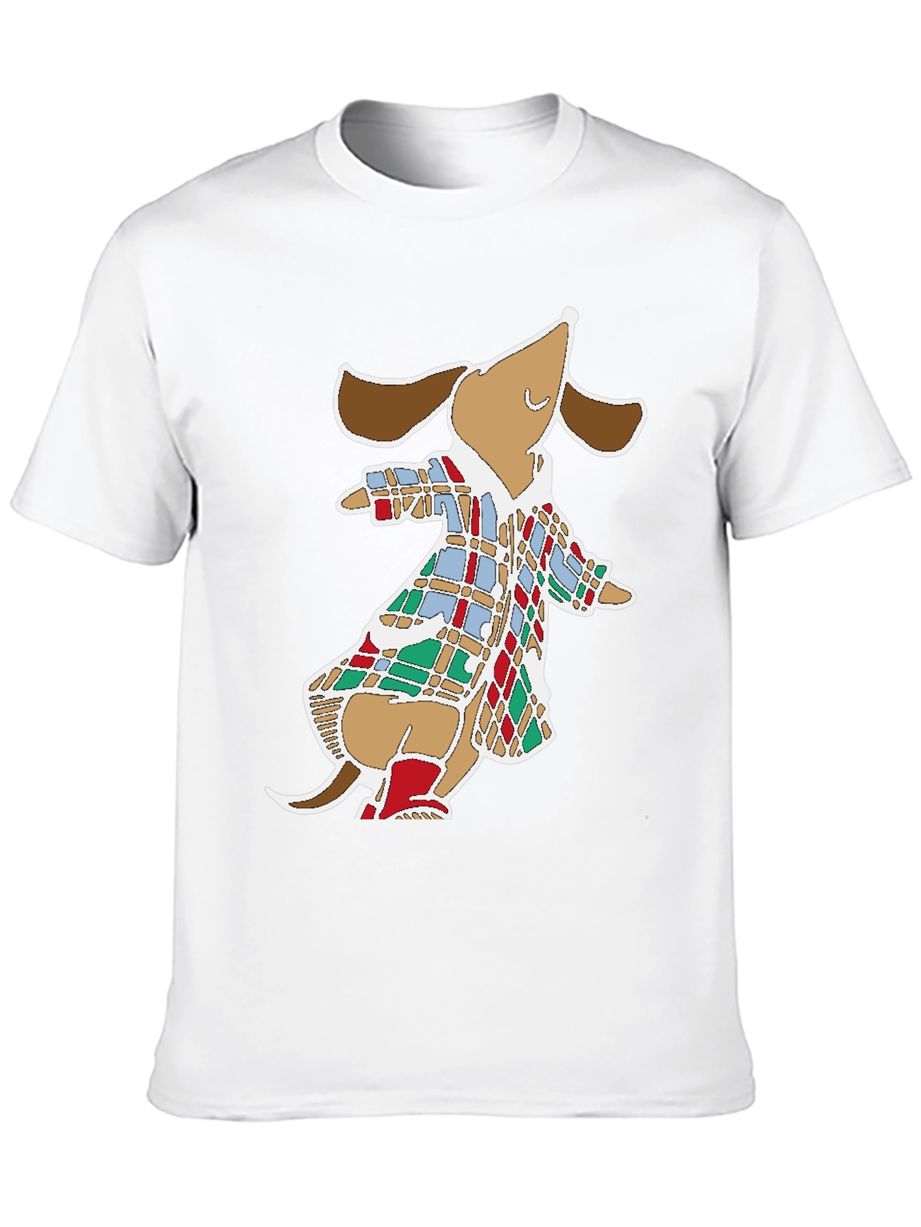 Dog in Coat Graphic Tee - Fun Black T-Shirt