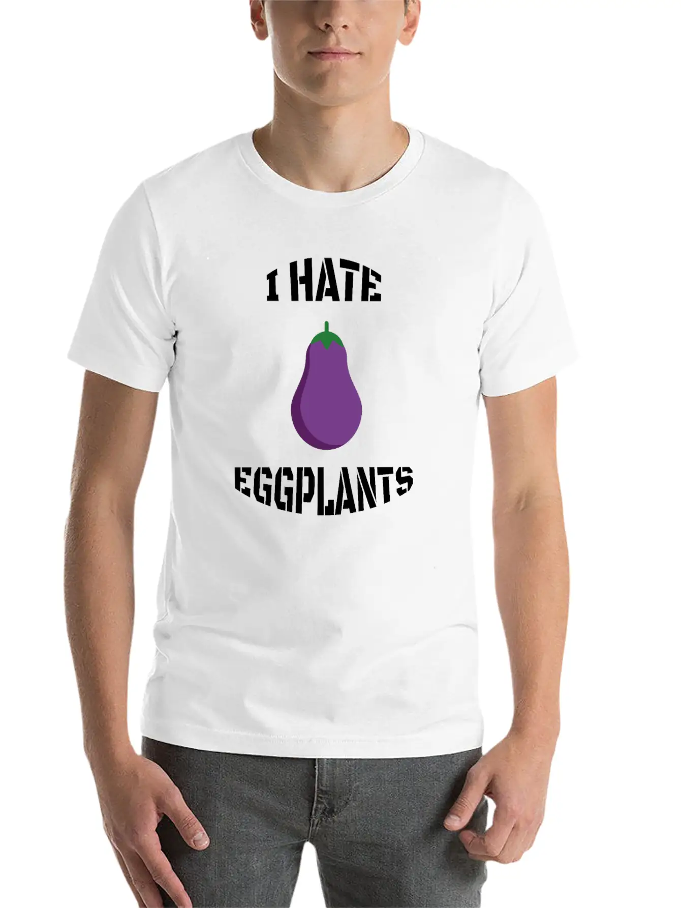 I Hate Eggplants Unisex Casual T-Shirt – Clean Design For Daily Comfort
