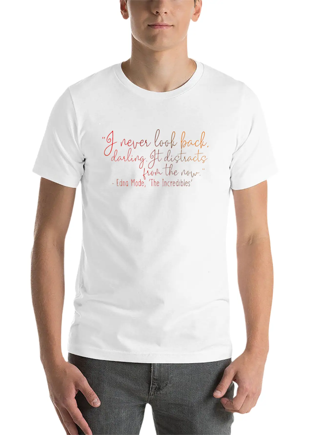 I Never Look Back - Darling Lyrics Writing Unisex Casual T-Shirt – Clean Design For Daily Comfort