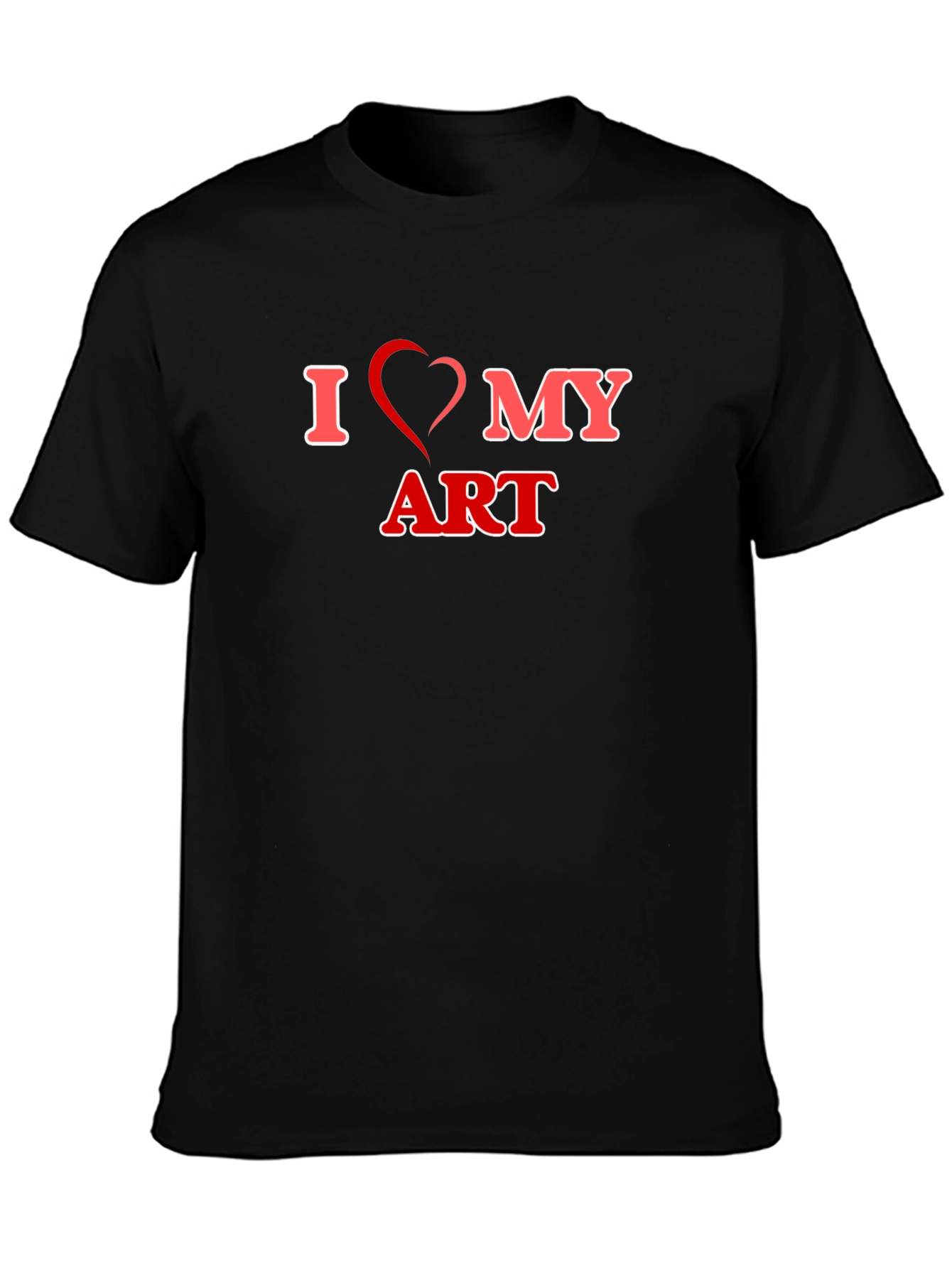 I Heart My Art Black T-Shirt