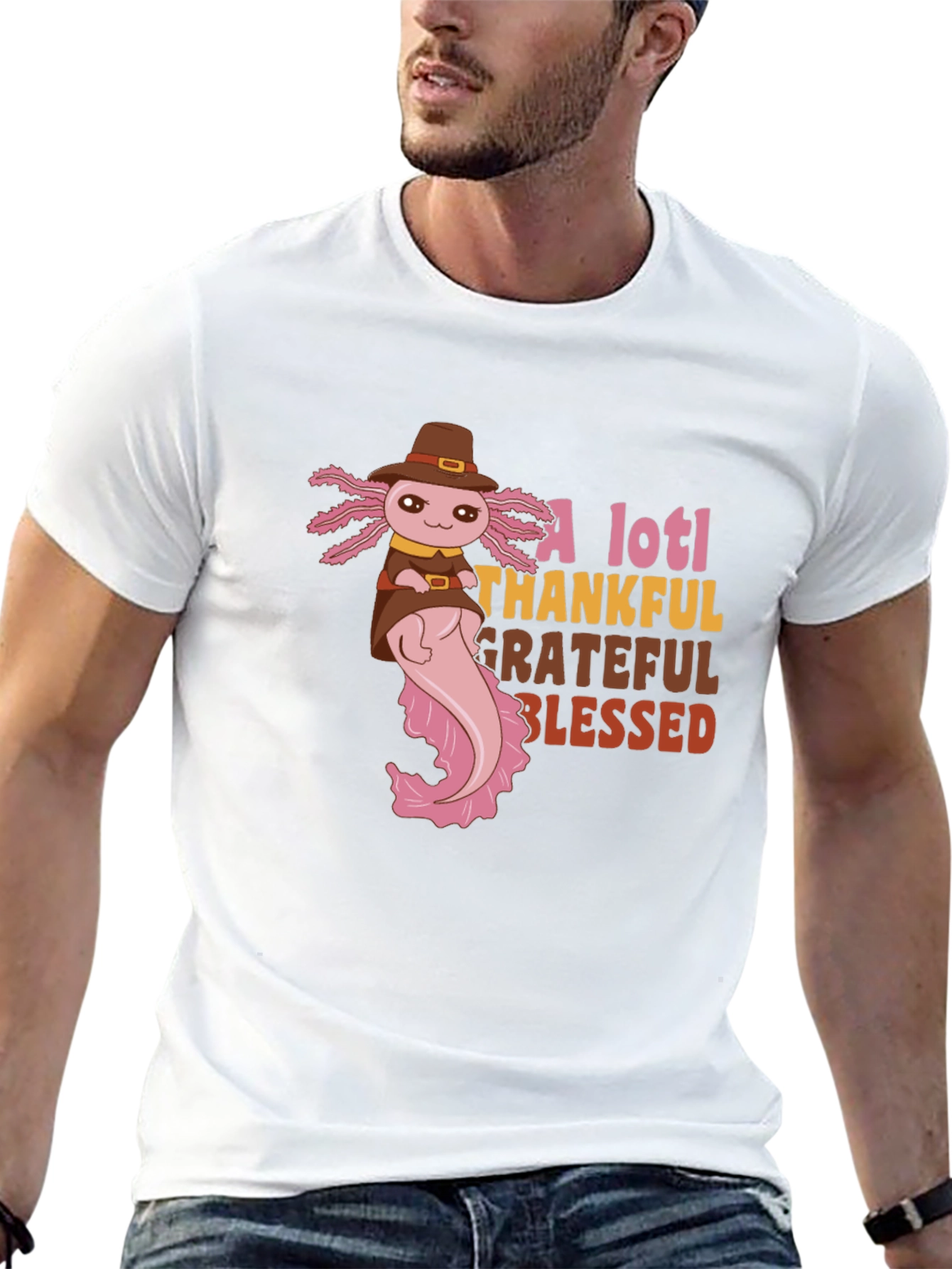 A Lotl Thankful Thanksgiving Axolotl T-Shirt