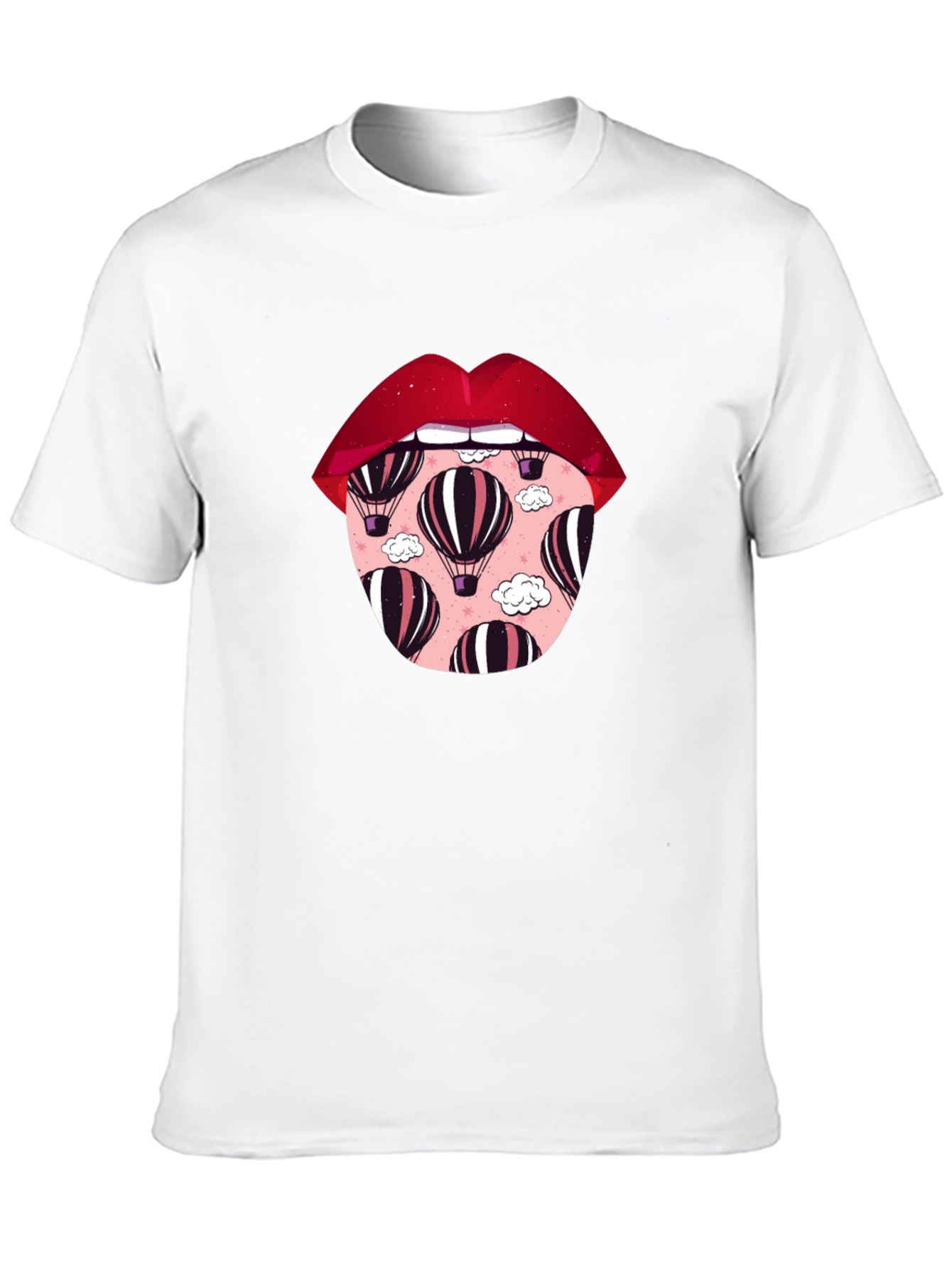 Lips Hot Air Balloon Graphic Tee - Unisex