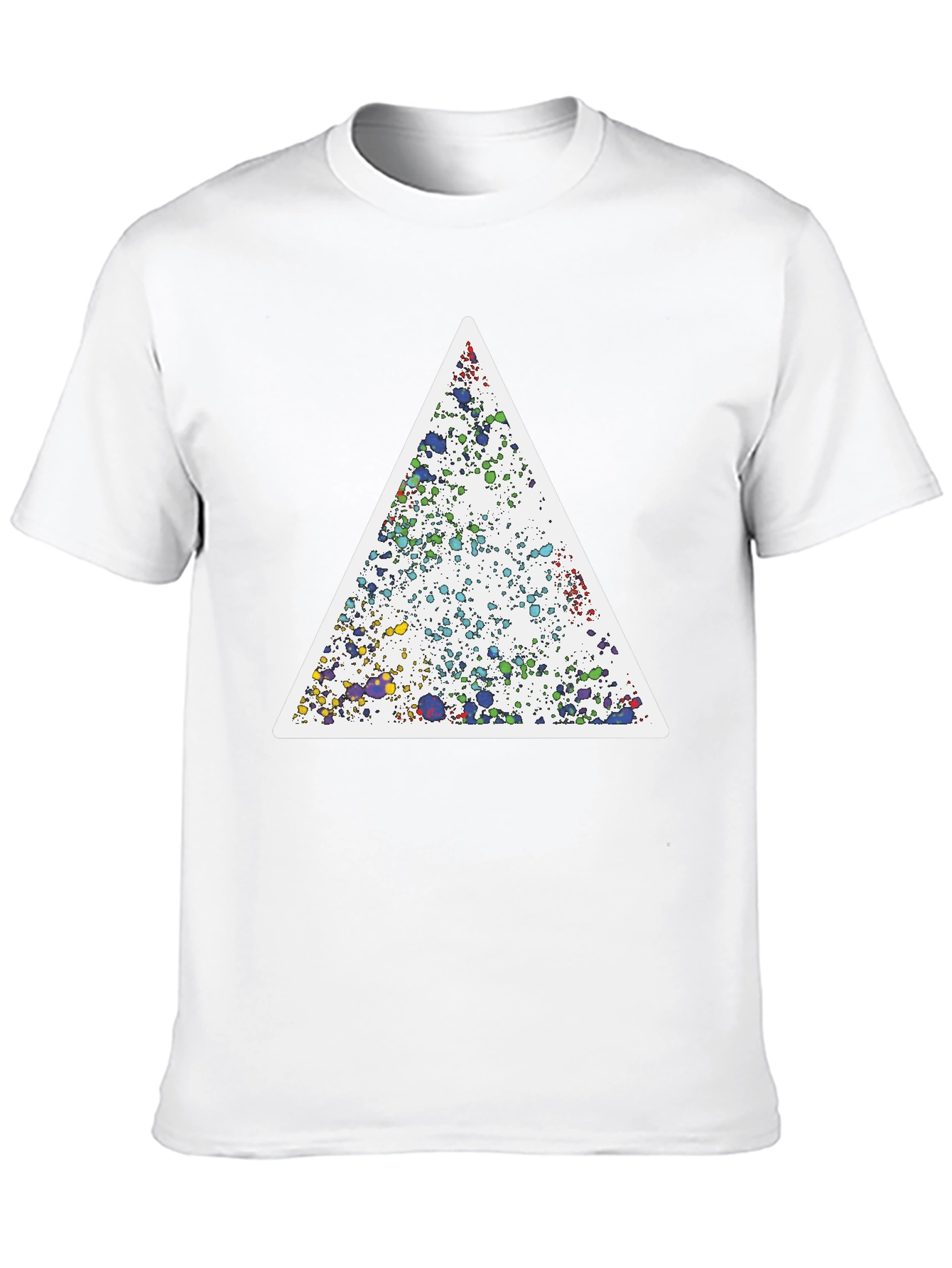 Abstract Triangle Graphic Tee - Unique Design Soft Cotton