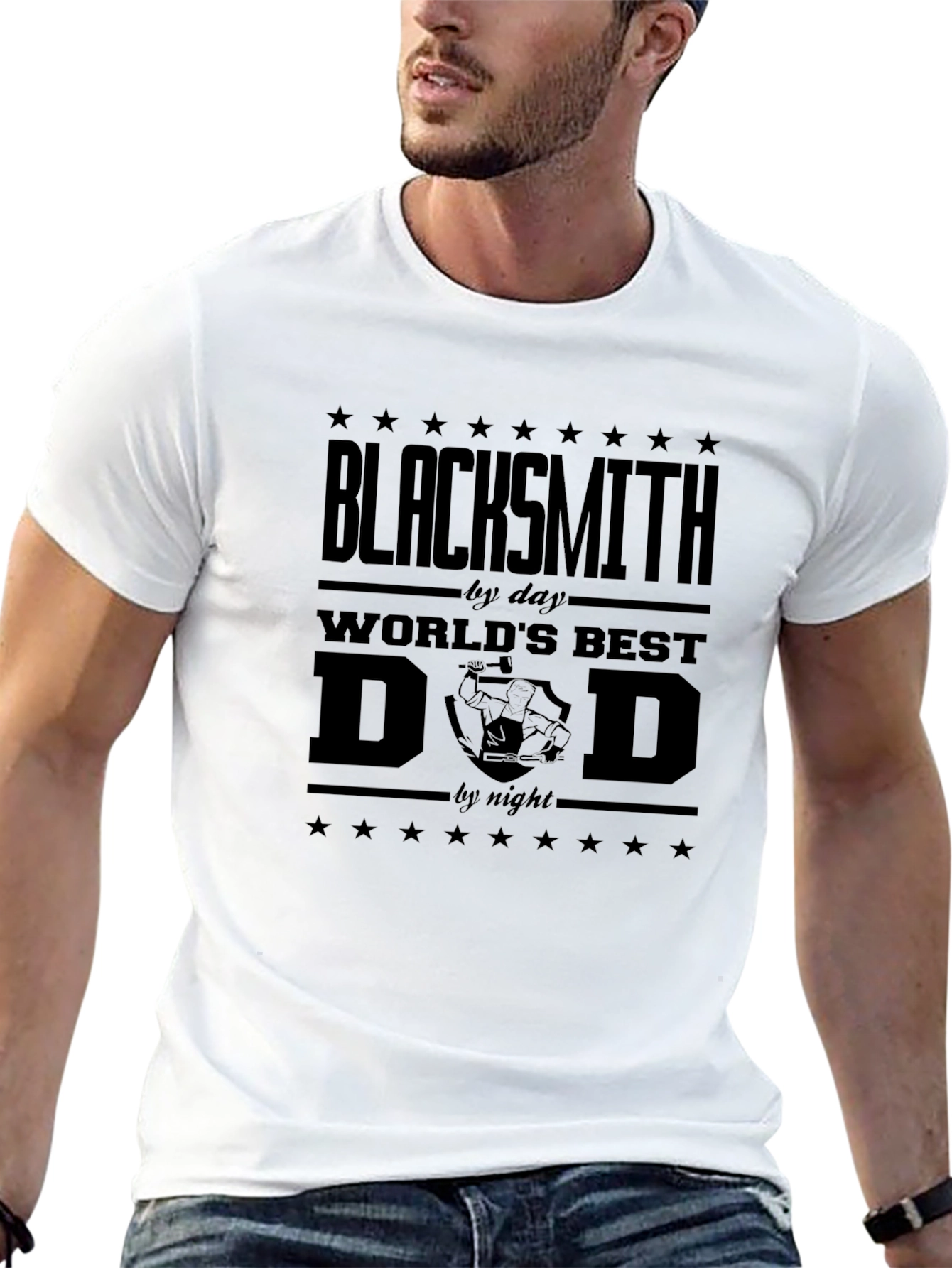 Blacksmith Dad T-Shirt: Day & Night