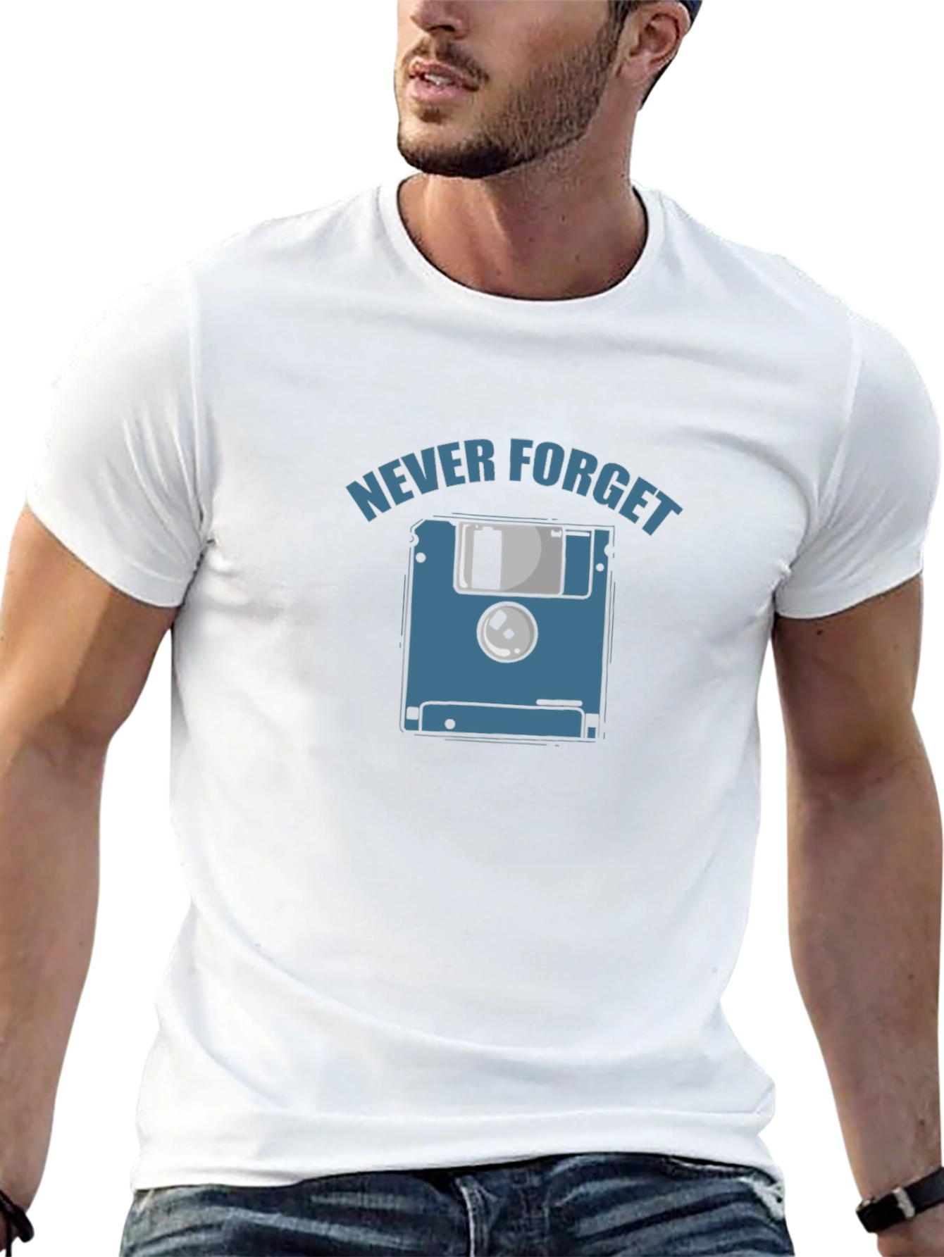 Retro Never Forget Floppy Disk Graphic Tee