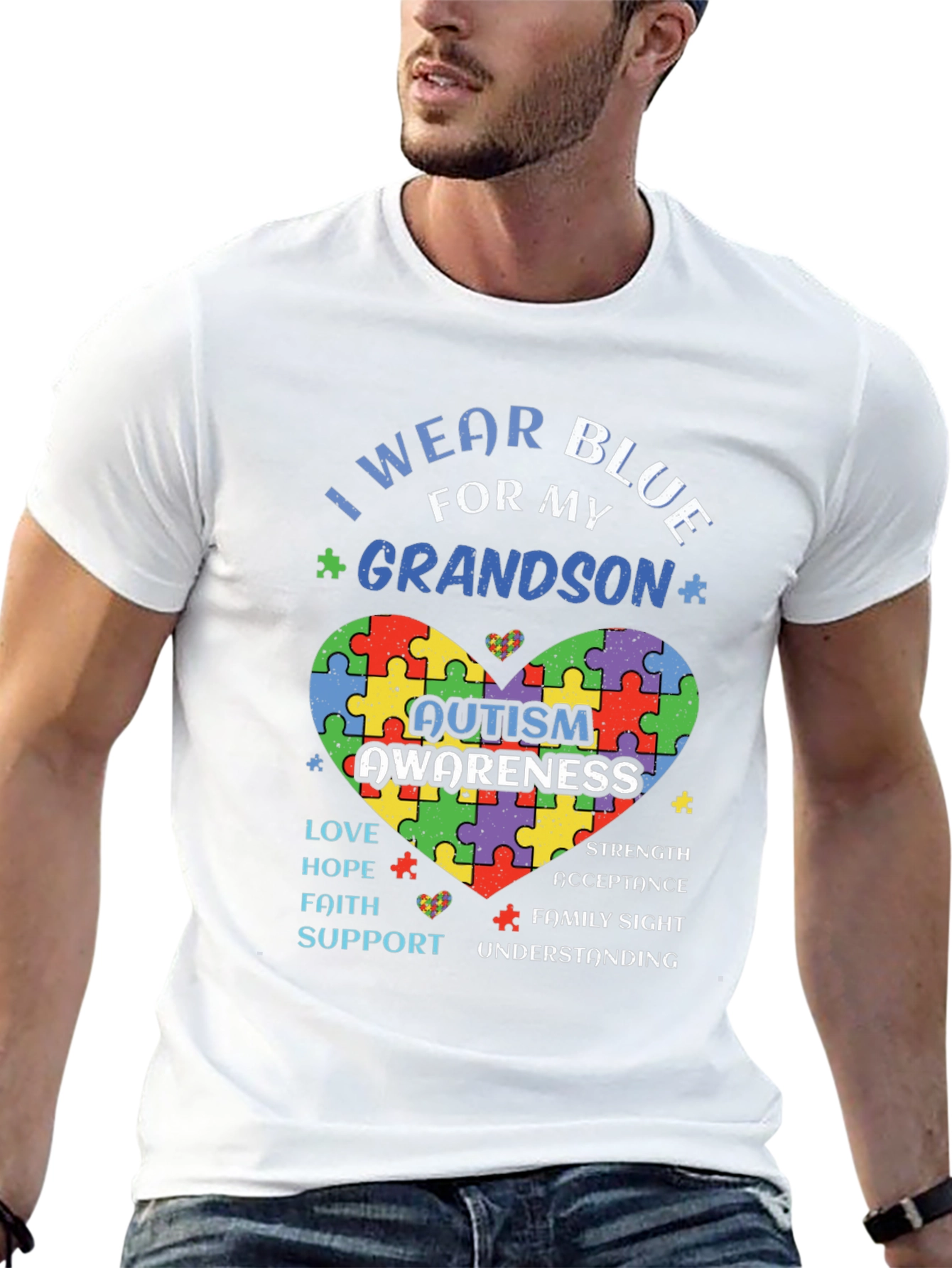 Autism Awareness Grandson T-Shirt