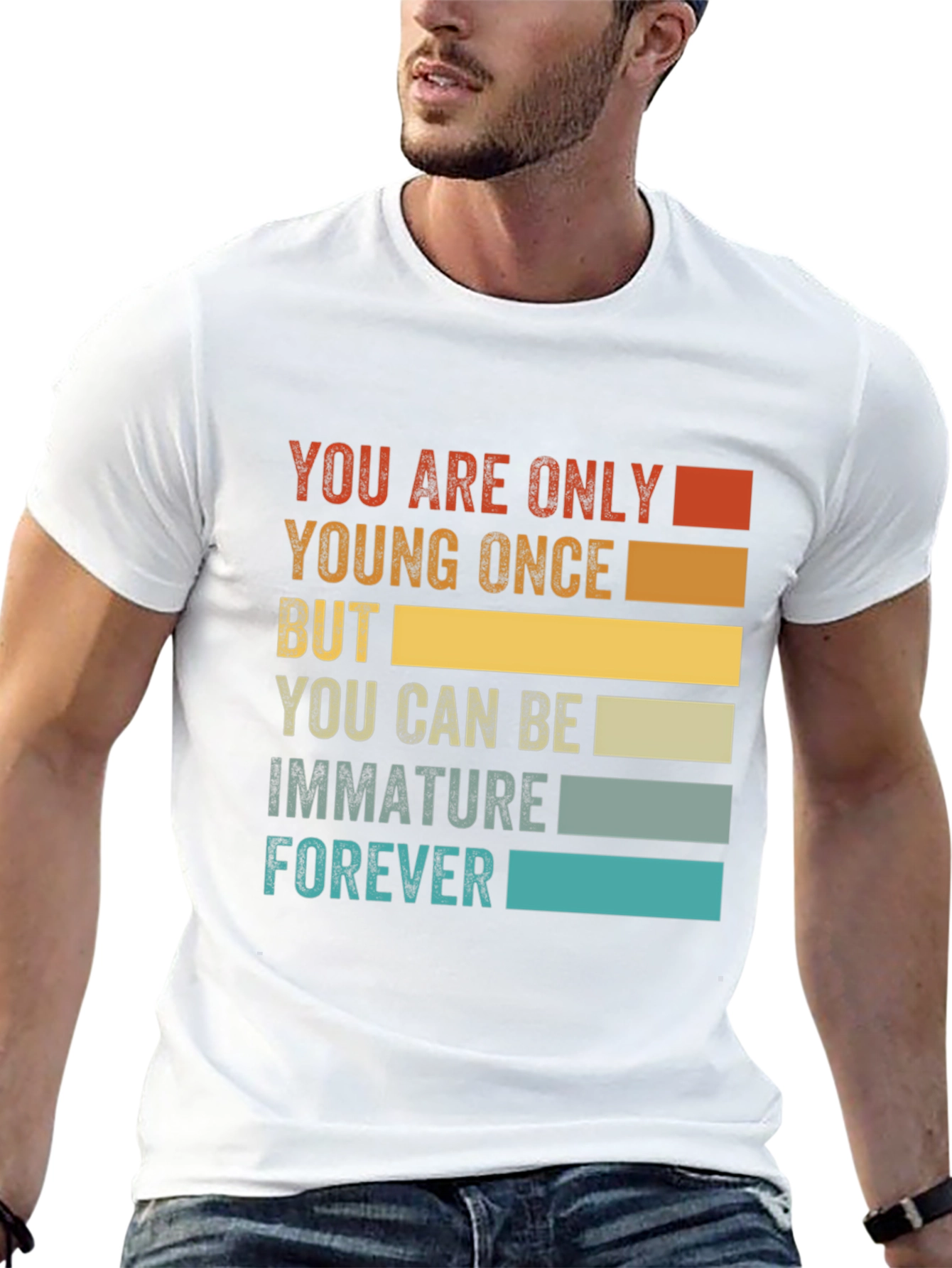 Funny Immature Forever T-Shirt - Black Graphic Tee