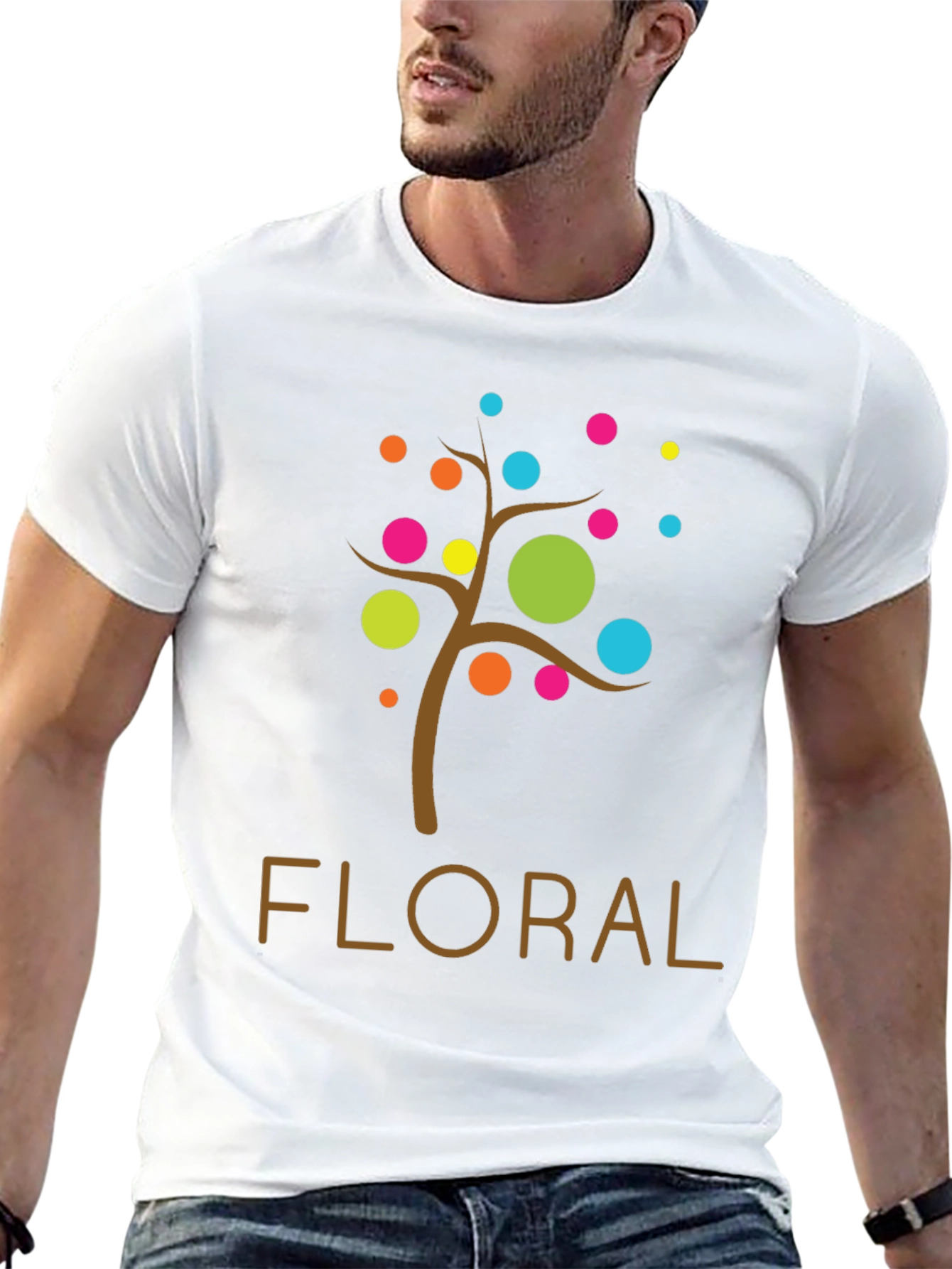 Floral Tree Graphic Tee - Modern Design