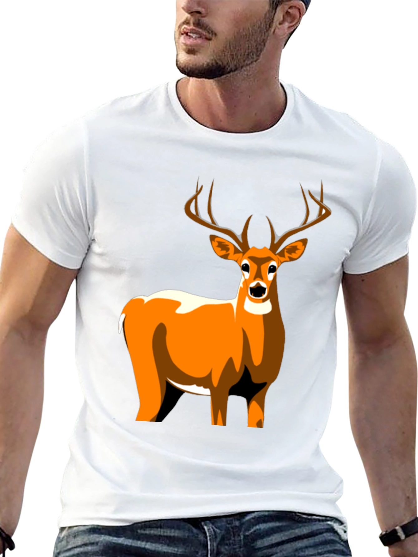 Deer Graphic Tee - Stylish Mens T-Shirt