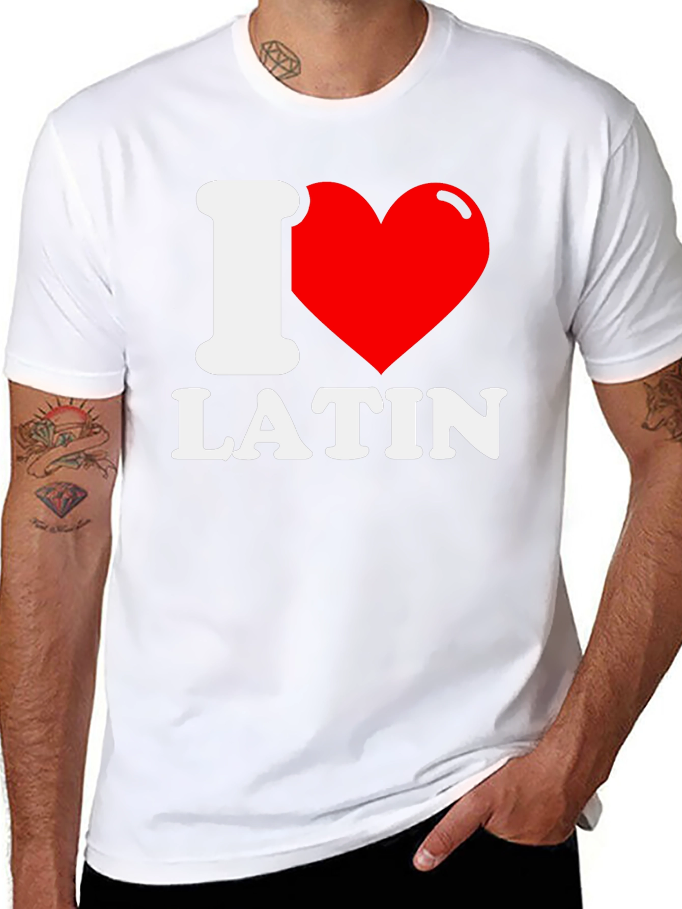 I Love Latin T-Shirt - Black Graphic Tee