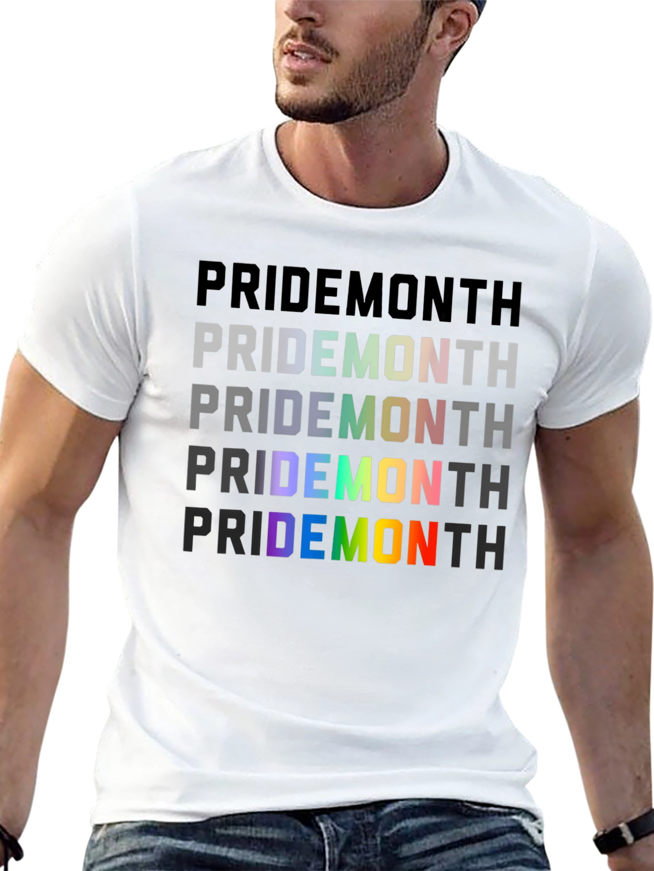 Pride Month Rainbow Graphic T-Shirt