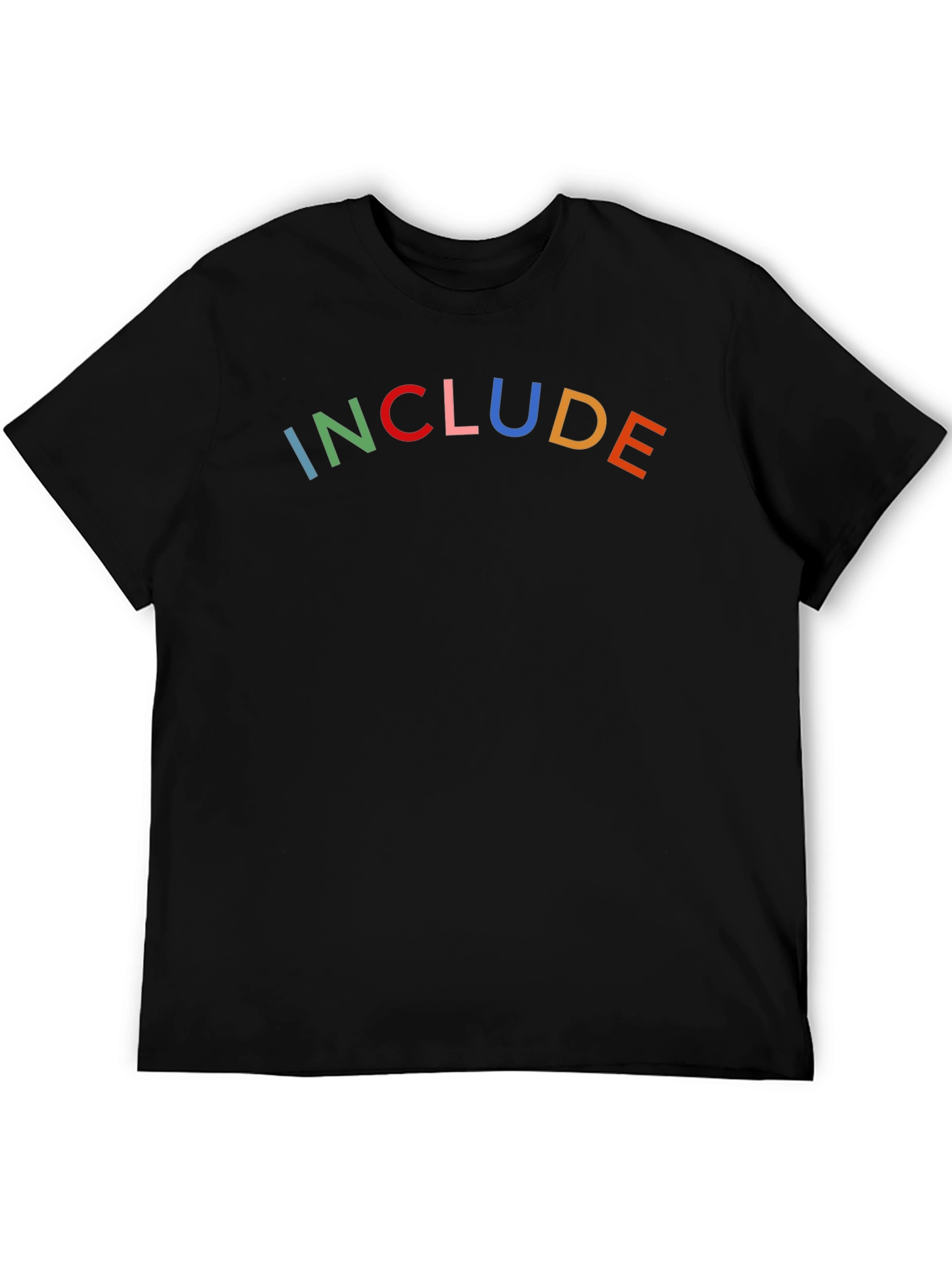 Inclusive Style: Rainbow Text Tee