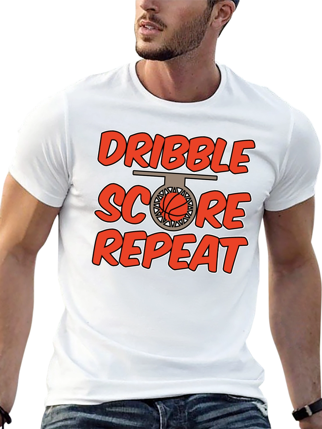 Dribble Score Repeat Graphic Tee