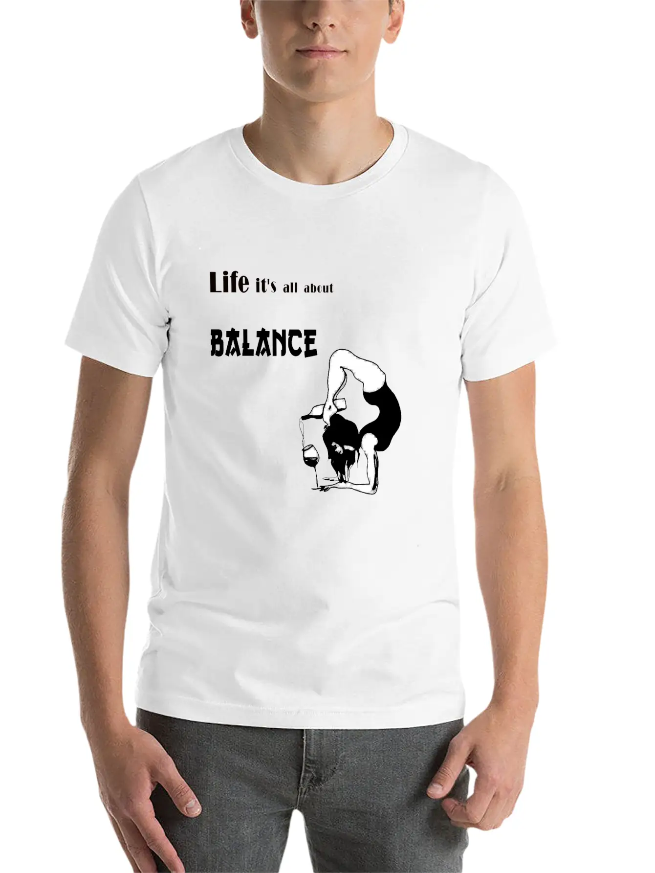 It's All About Balance Unisex Casual T-Shirt – Clean Design For Daily Comfort
