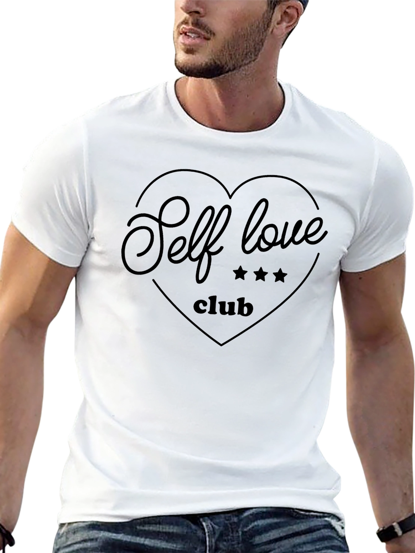Self Love Club Graphic Tee - Black Cotton Shirt