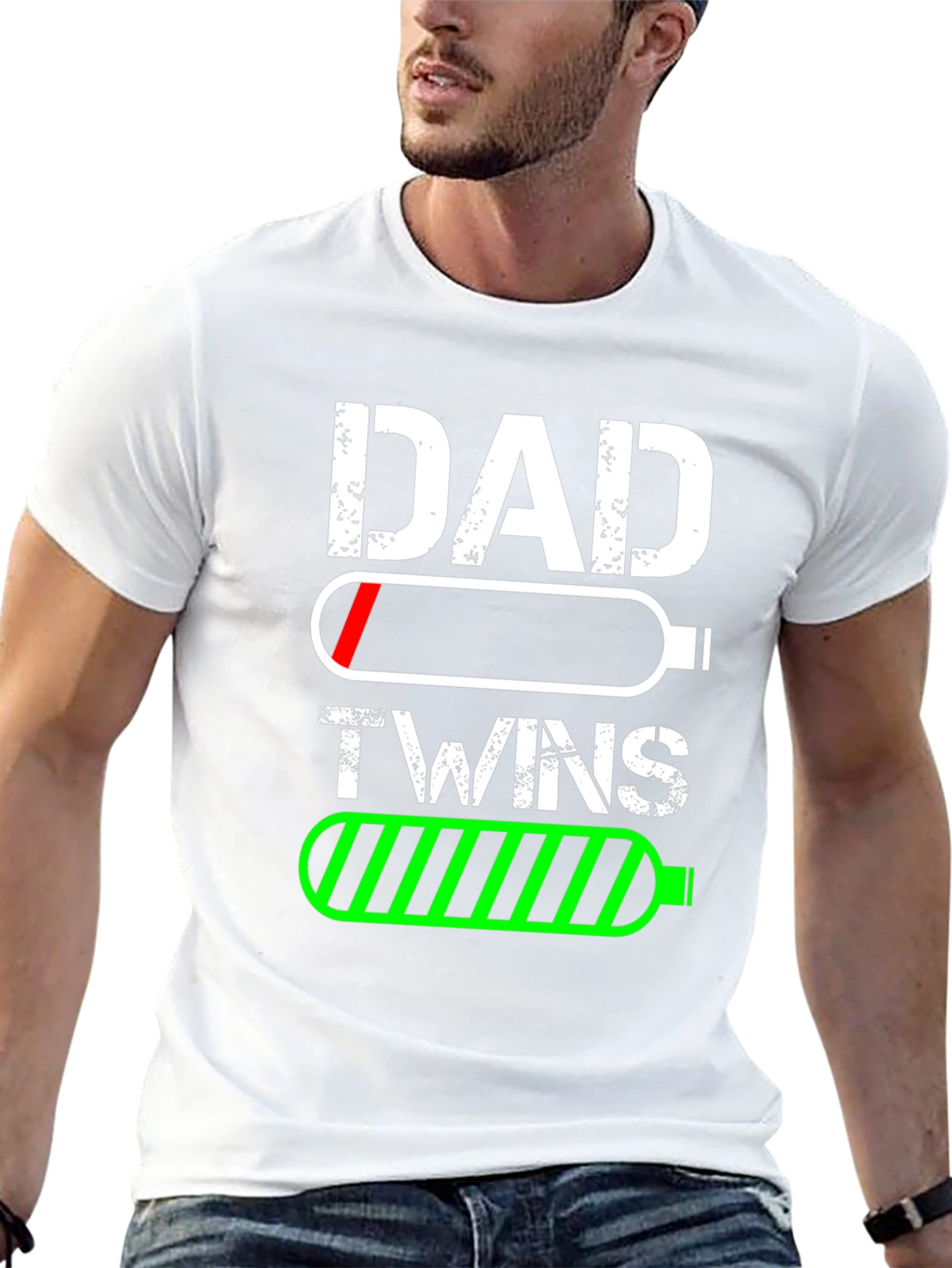 Dad Twins Battery T-Shirt