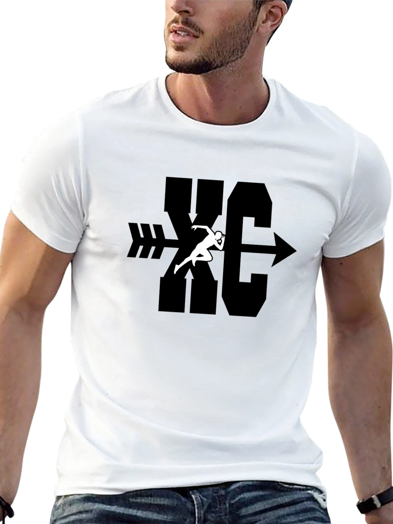 XC Cross Country Runner Arrow Graphic T-Shirt