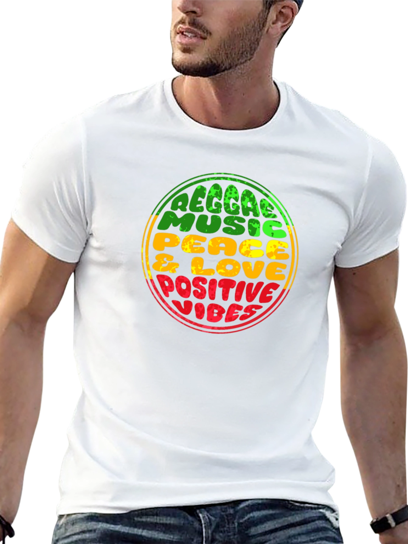 Reggae Music Positive Vibes Graphic Tee