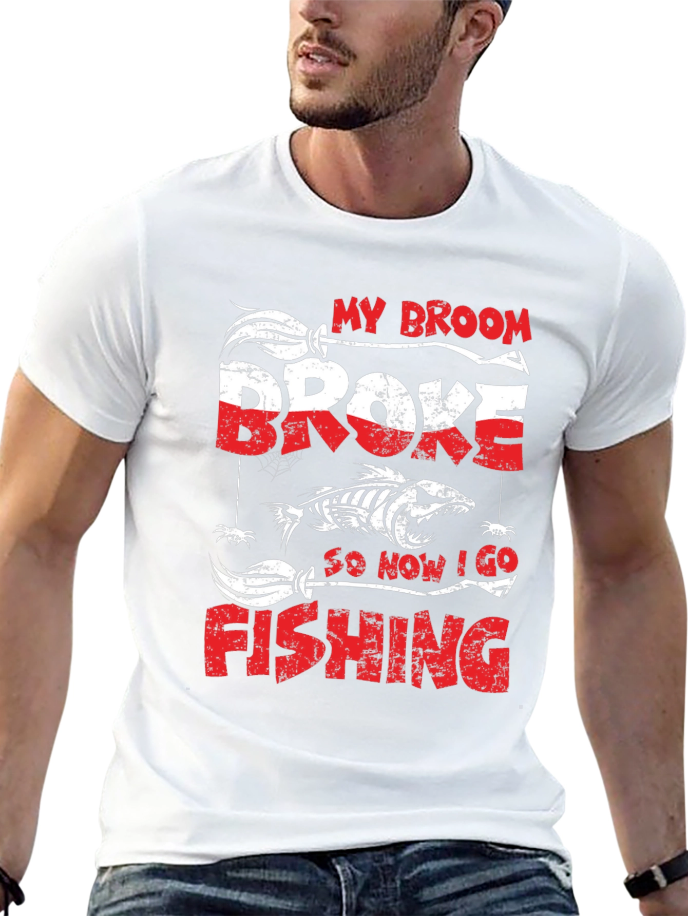 My Broom Broke Fishing T-Shirt