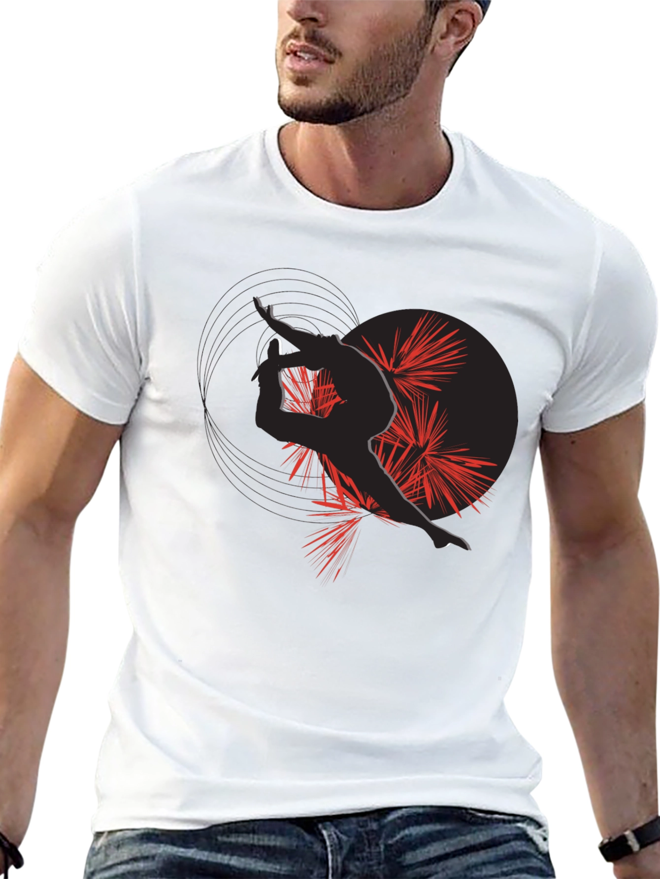 Artistic Silhouette Graphic Tee - Modern Style