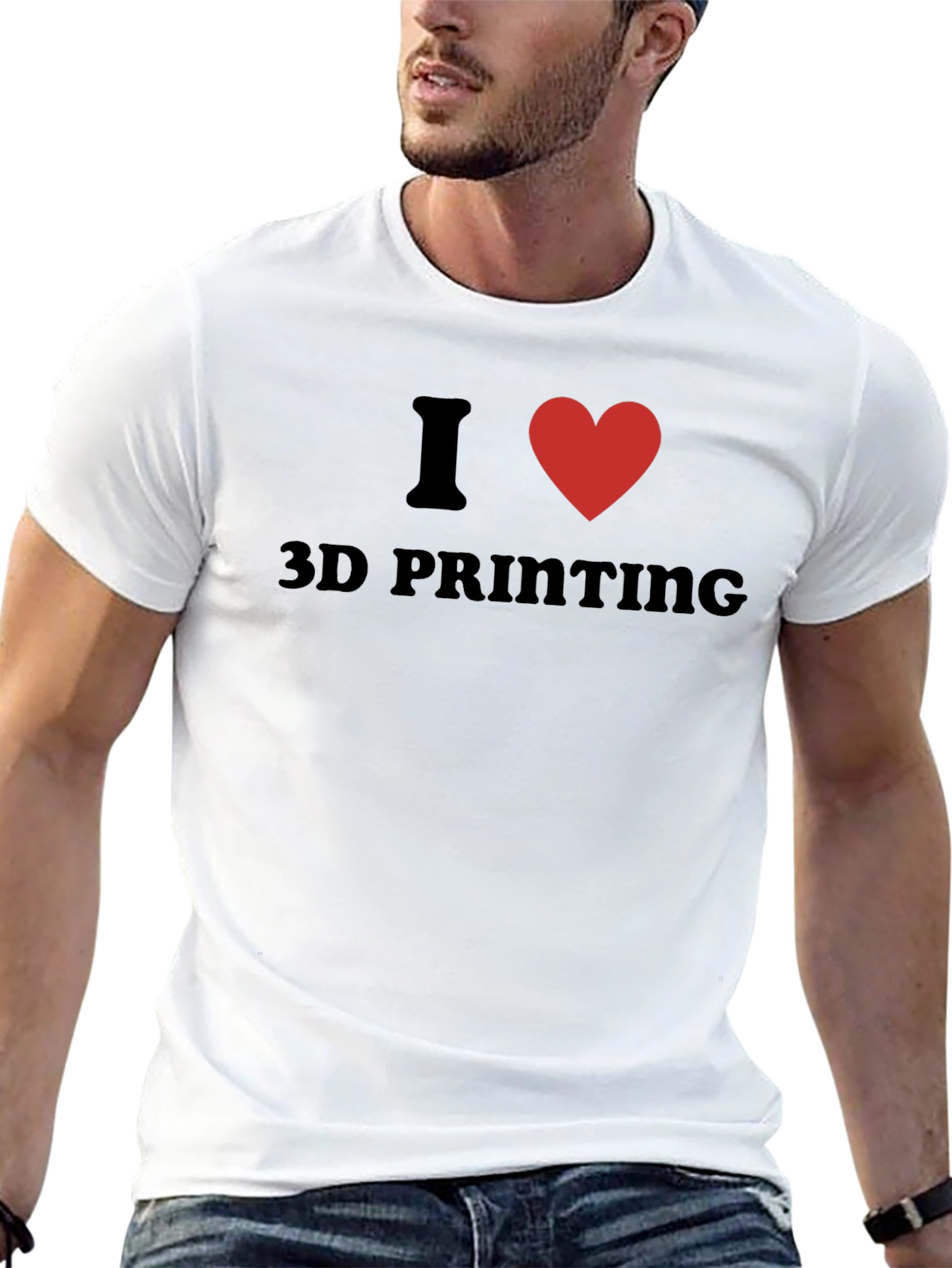 I Heart 3D Printing Black T-Shirt