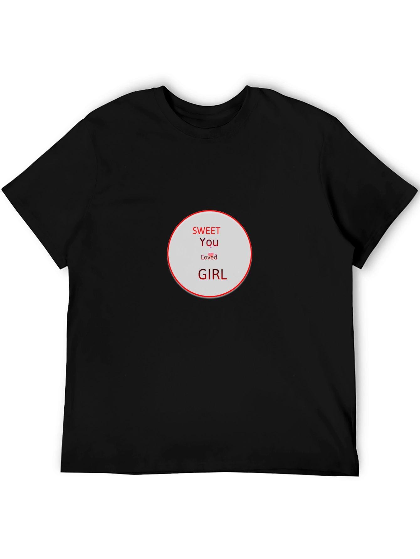 Sweet You Loved Girl Graphic Tee - Black