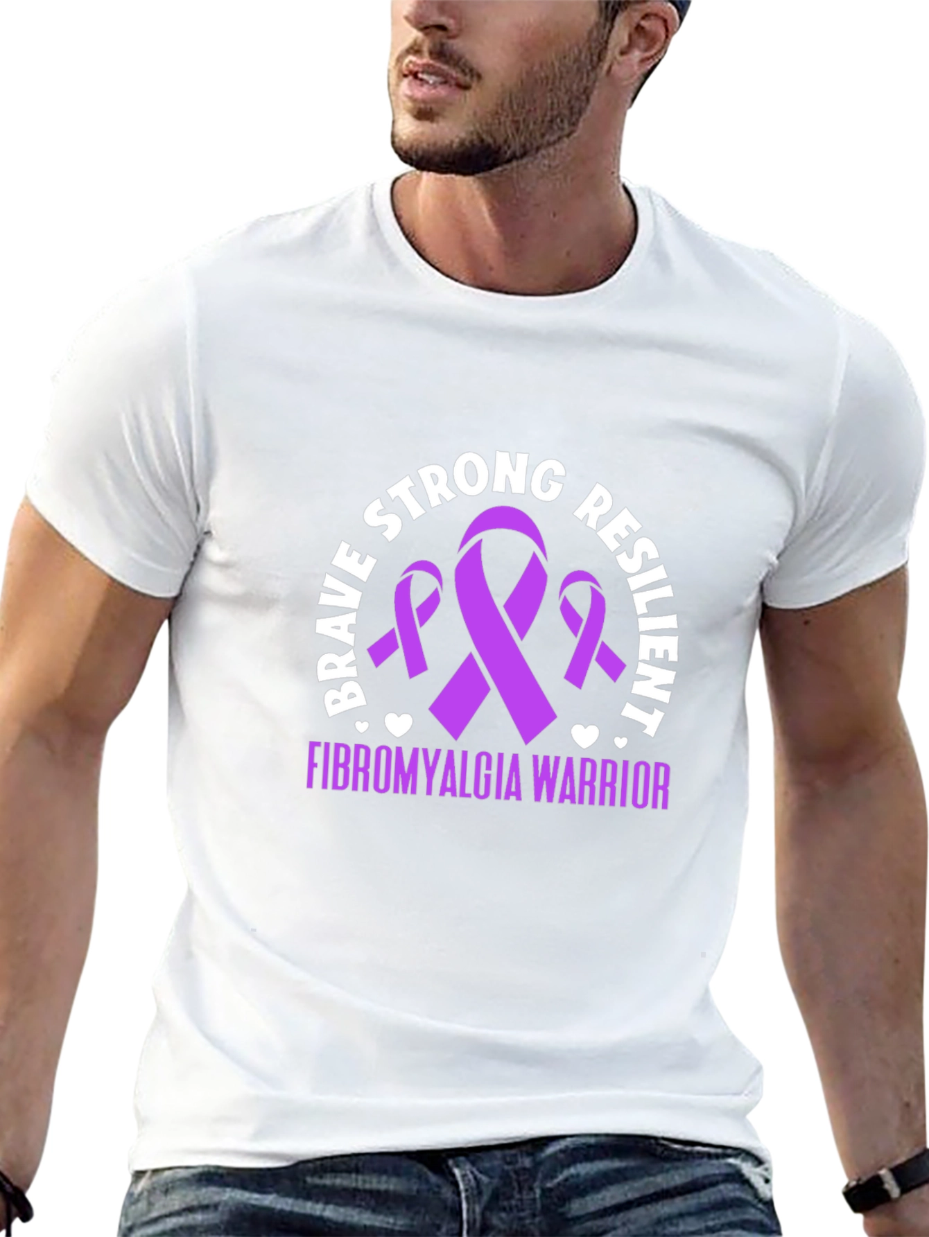 Fibromyalgia Warrior T-Shirt - Strong Brave Resilient