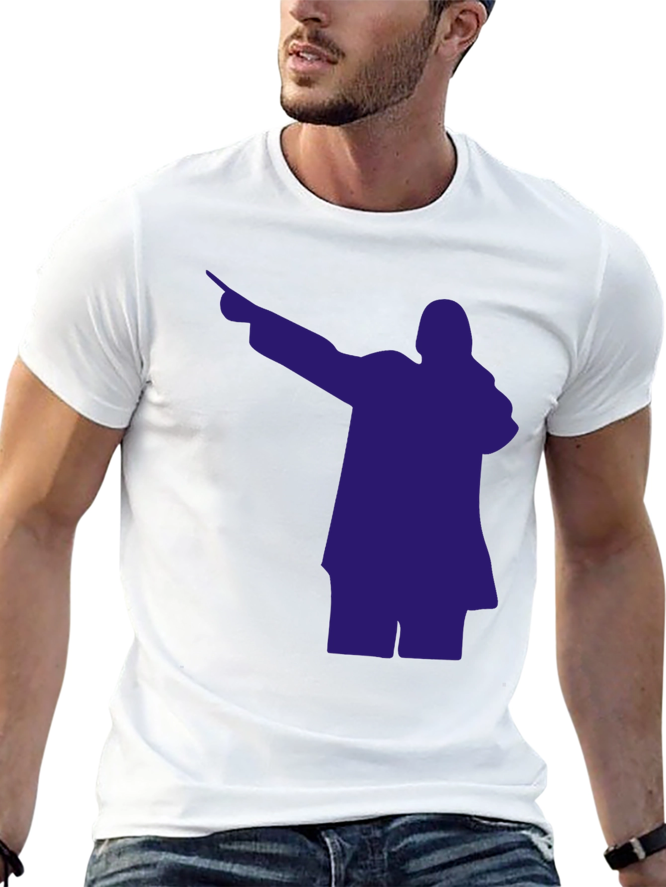 Dabbing Silhouette Graphic Tee - Mens Black T-Shirt