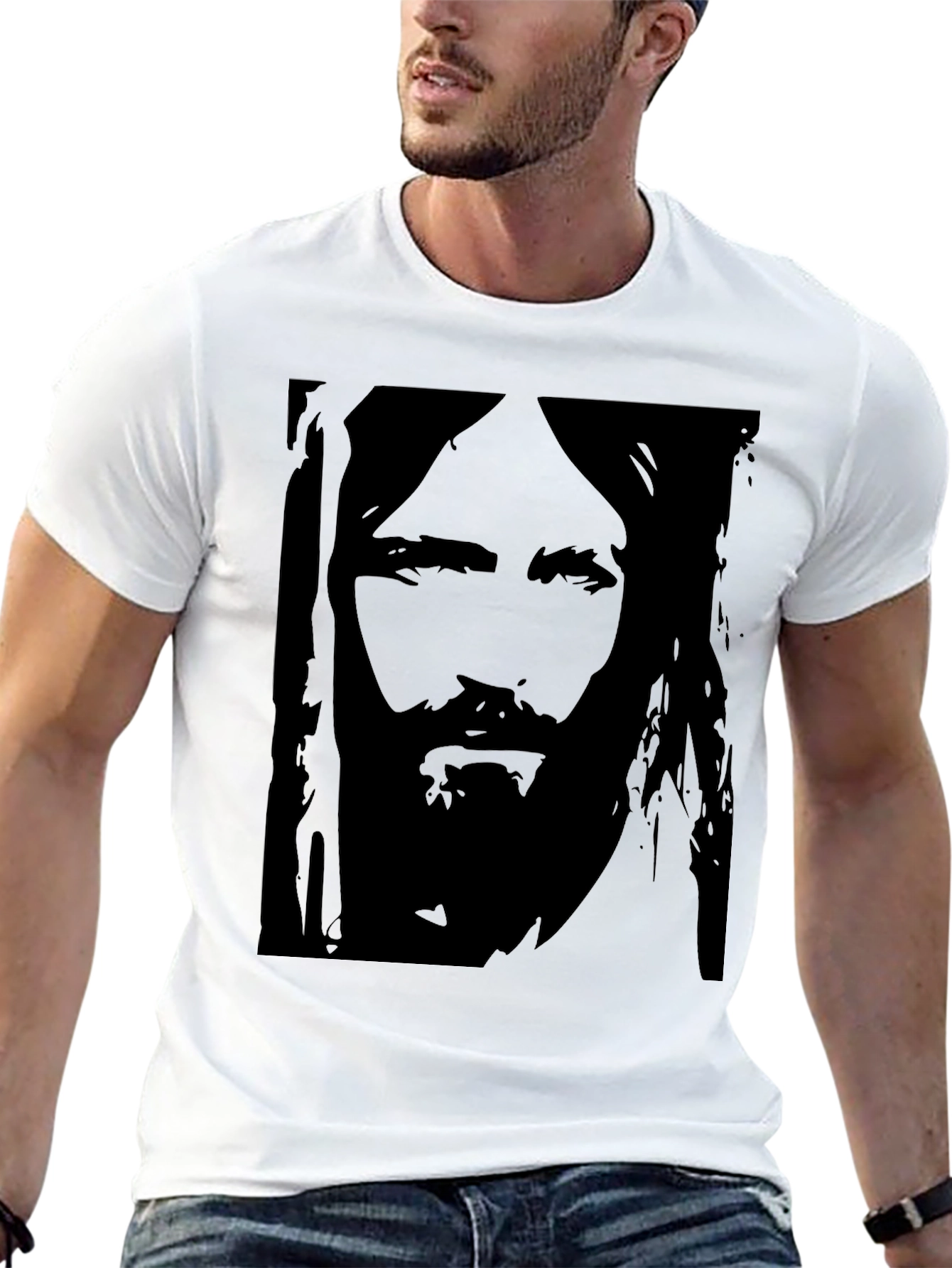 Jesus Silhouette Black T-Shirt