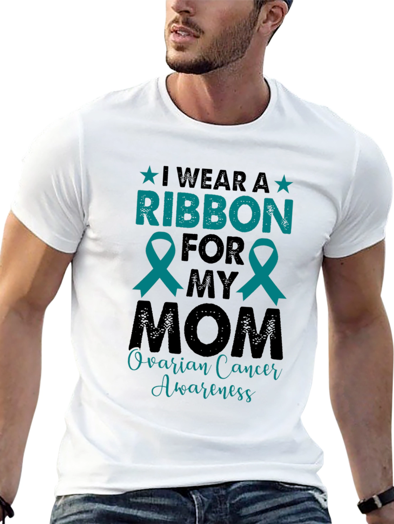 Ovarian Cancer Awareness Ribbon T-Shirt