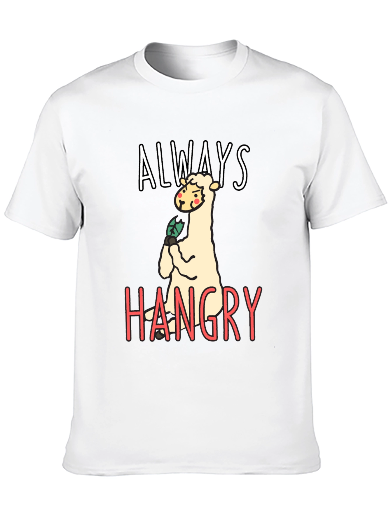 Hangry Llama Graphic Tee - Funny Animal T-Shirt