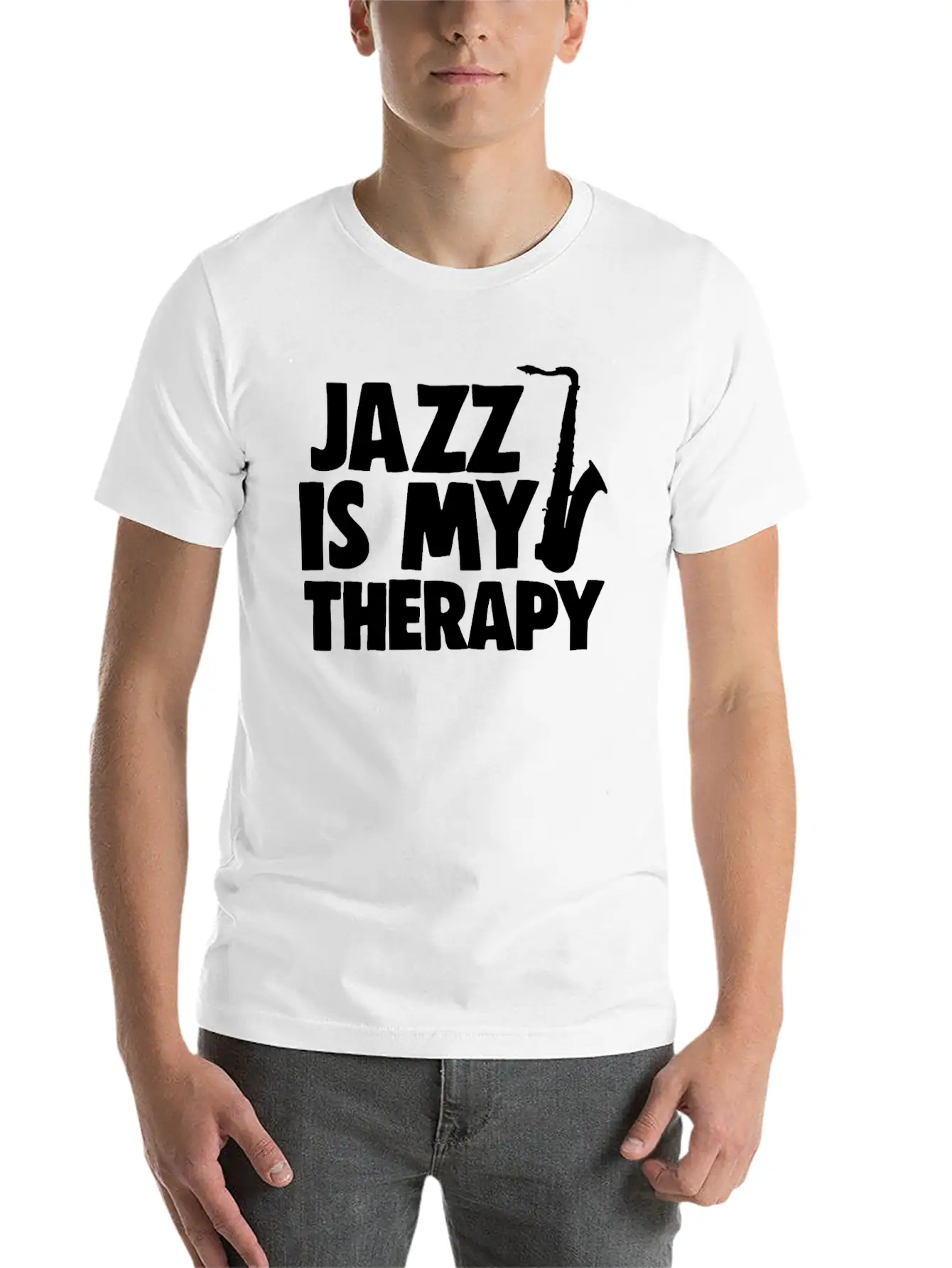 Jazz Is My Therapy Unisex Casual T-Shirt – Clean Design For Daily Comfort