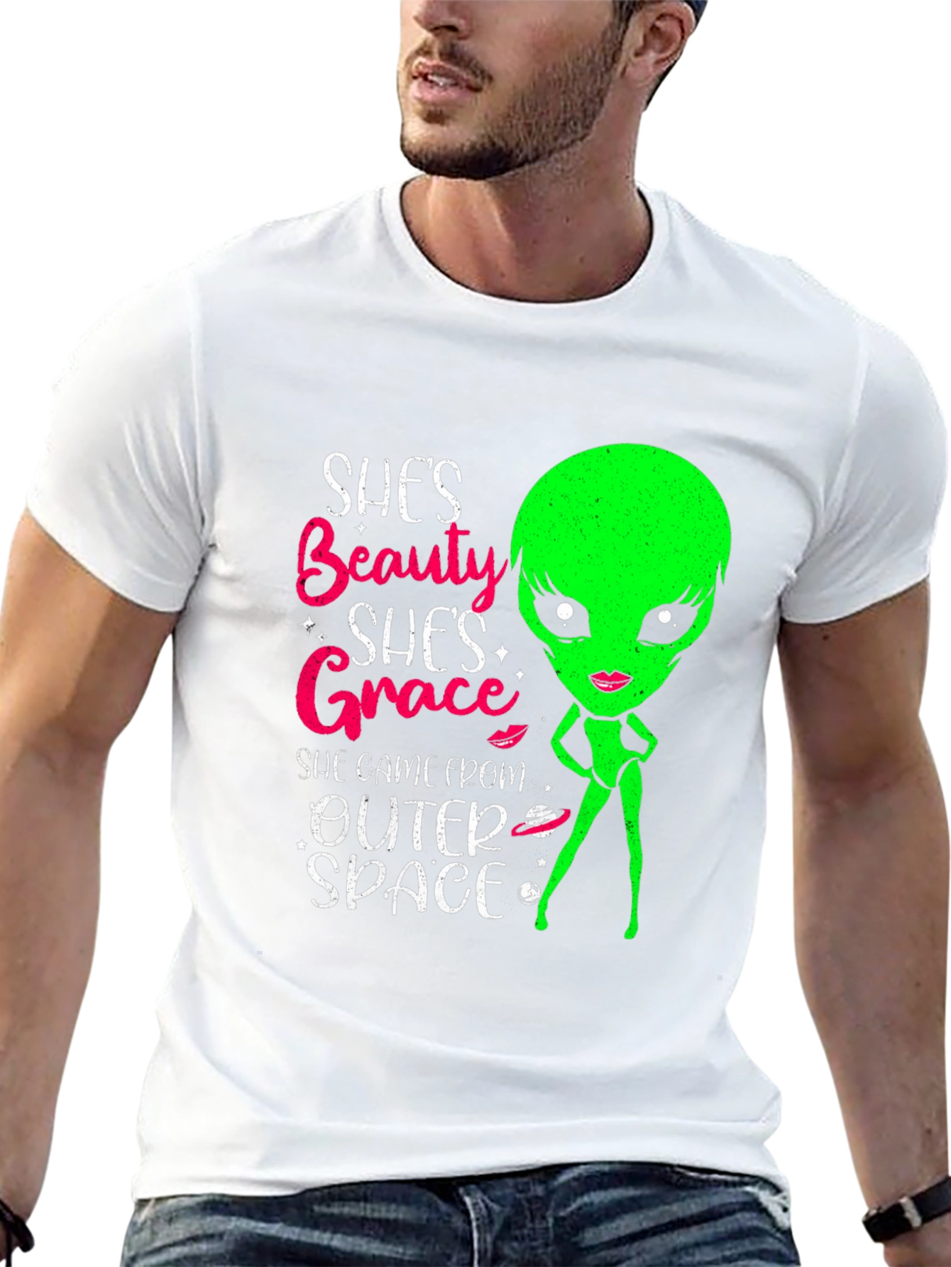 Shes Beauty Shes Grace Alien Graphic Tee