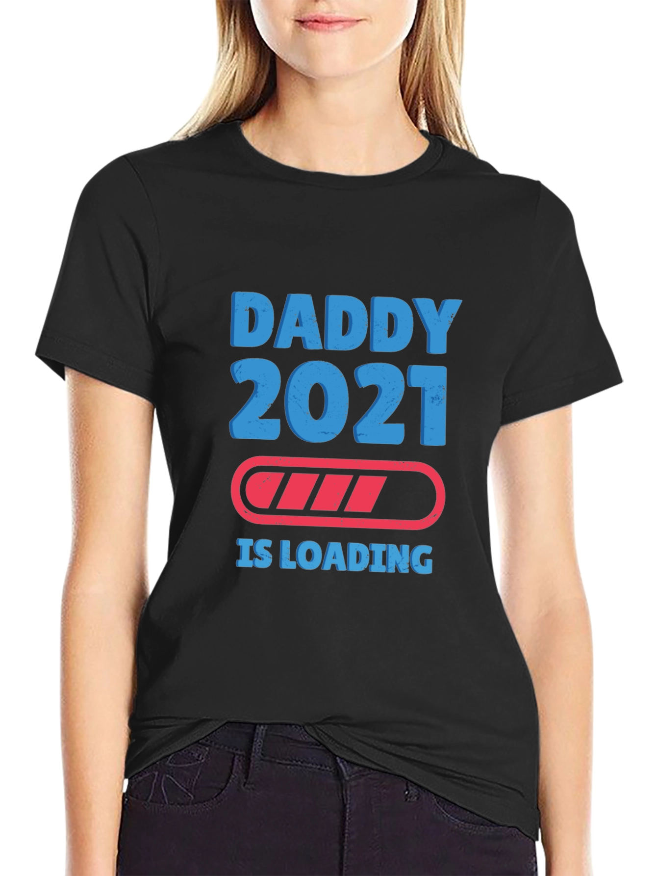 Daddy 2021 is Loading T-Shirt - New Dad Gift