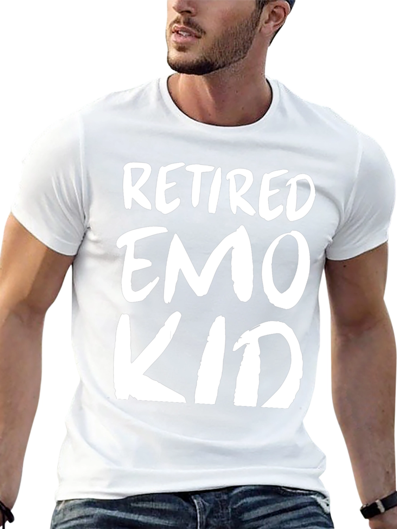 Retired Emo Kid Black Graphic T-Shirt