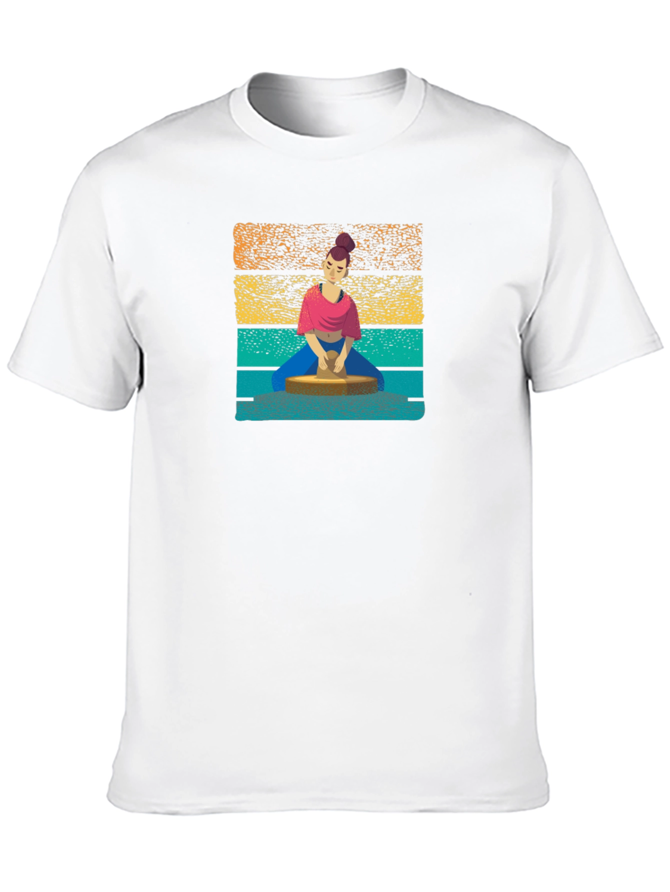 Pottery Artist Graphic Tee - Black Cotton