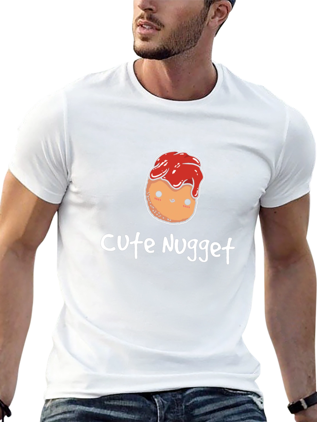 Cute Nugget T-Shirt - Fun Cartoon Foodie Tee